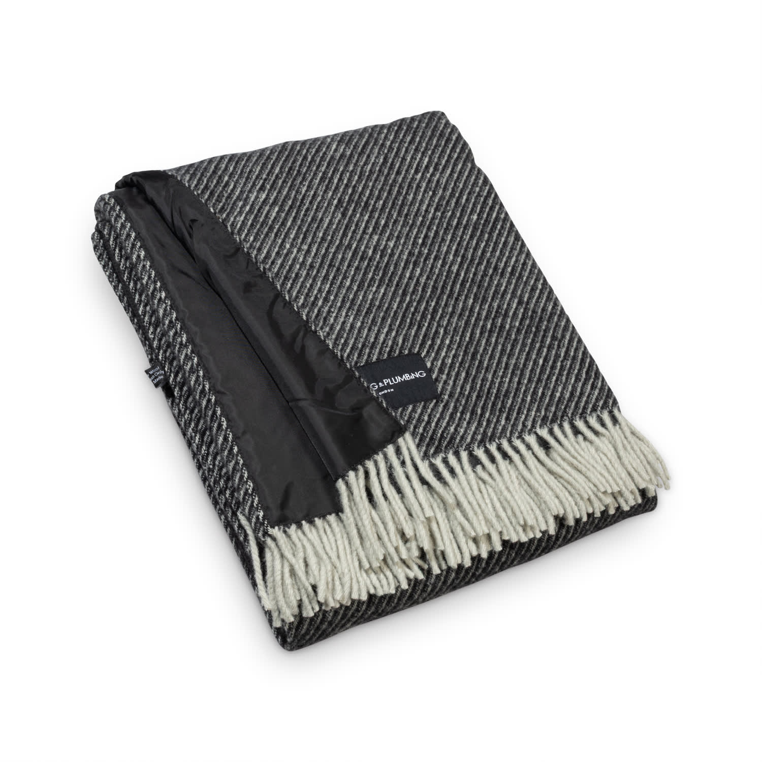 Heating & Plumbing London Black Pure New Wool Picnic Blanket - The Members' Club