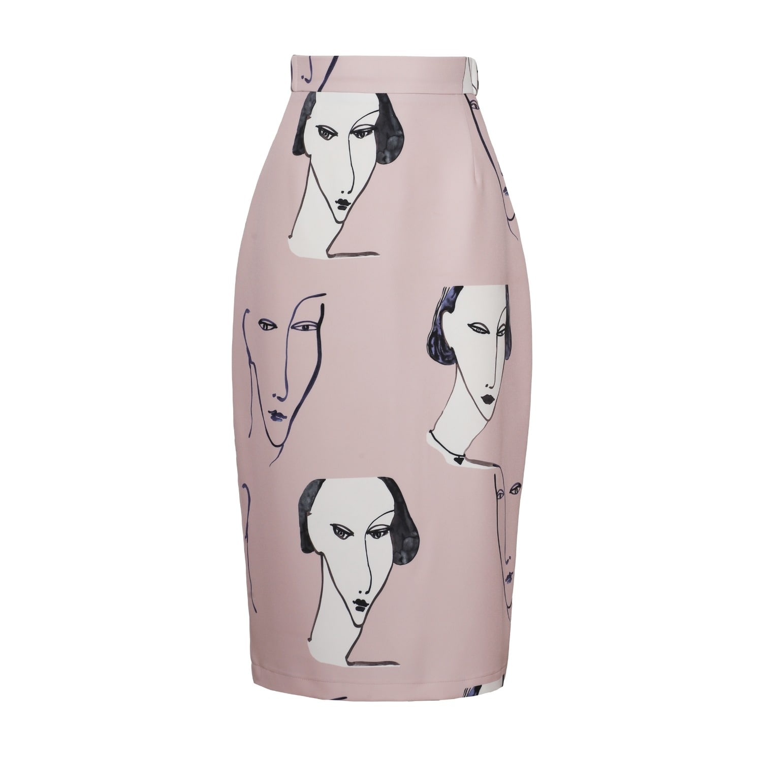 Julia Allert Women's Straight Midi Skirt With Art Print In Multi