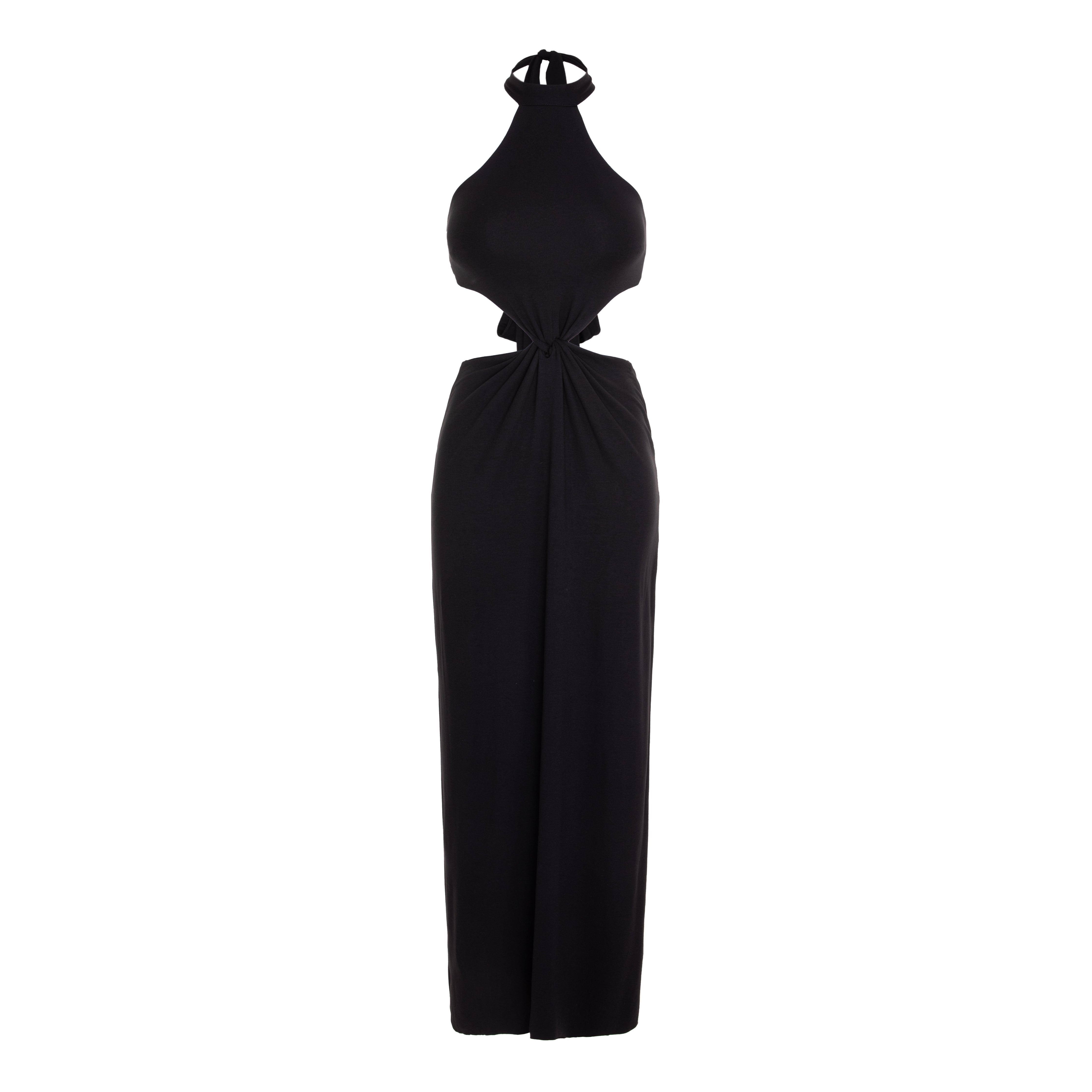 Women’s Rhea Knotted Maxi Black Dress Medium Axel 113