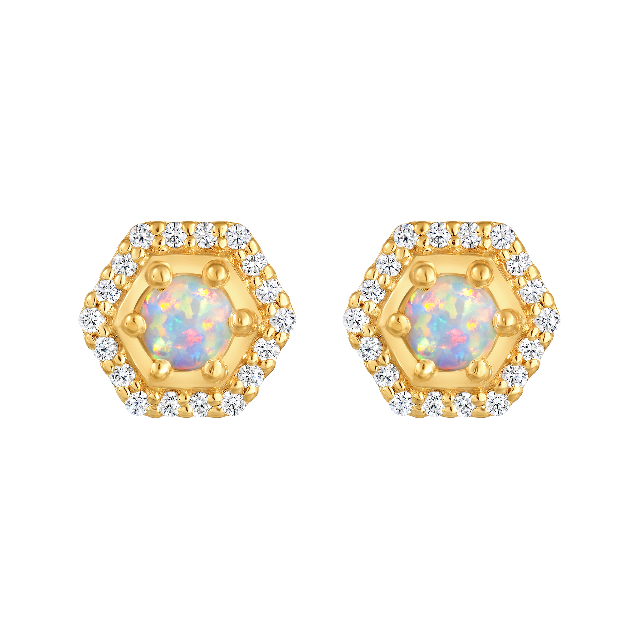 Women’s Opal & Diamond Tropicana Studs La Kaiser