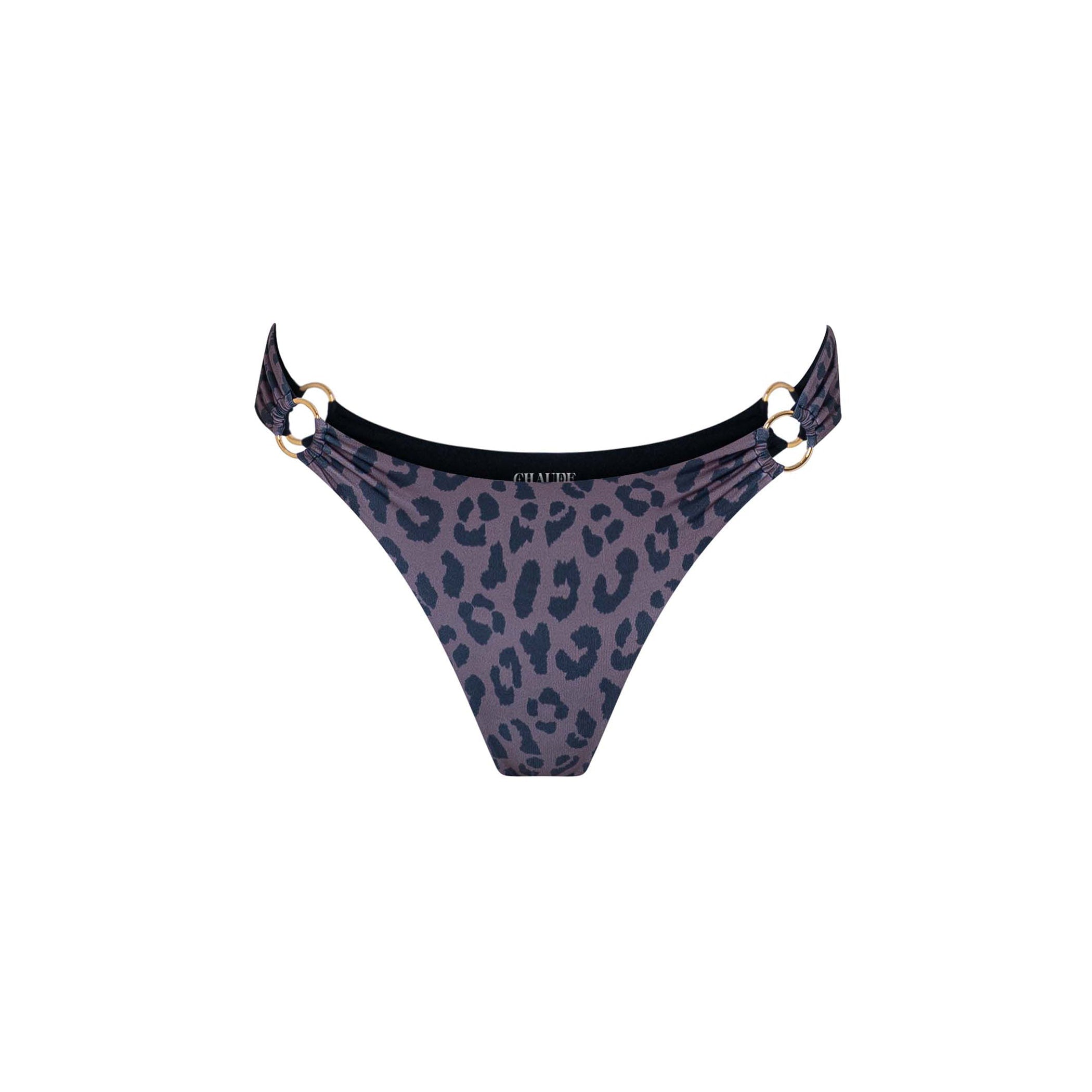 Chaude Swimwear Women's Black / Brown Billi Bottoms - Leopard In Multi
