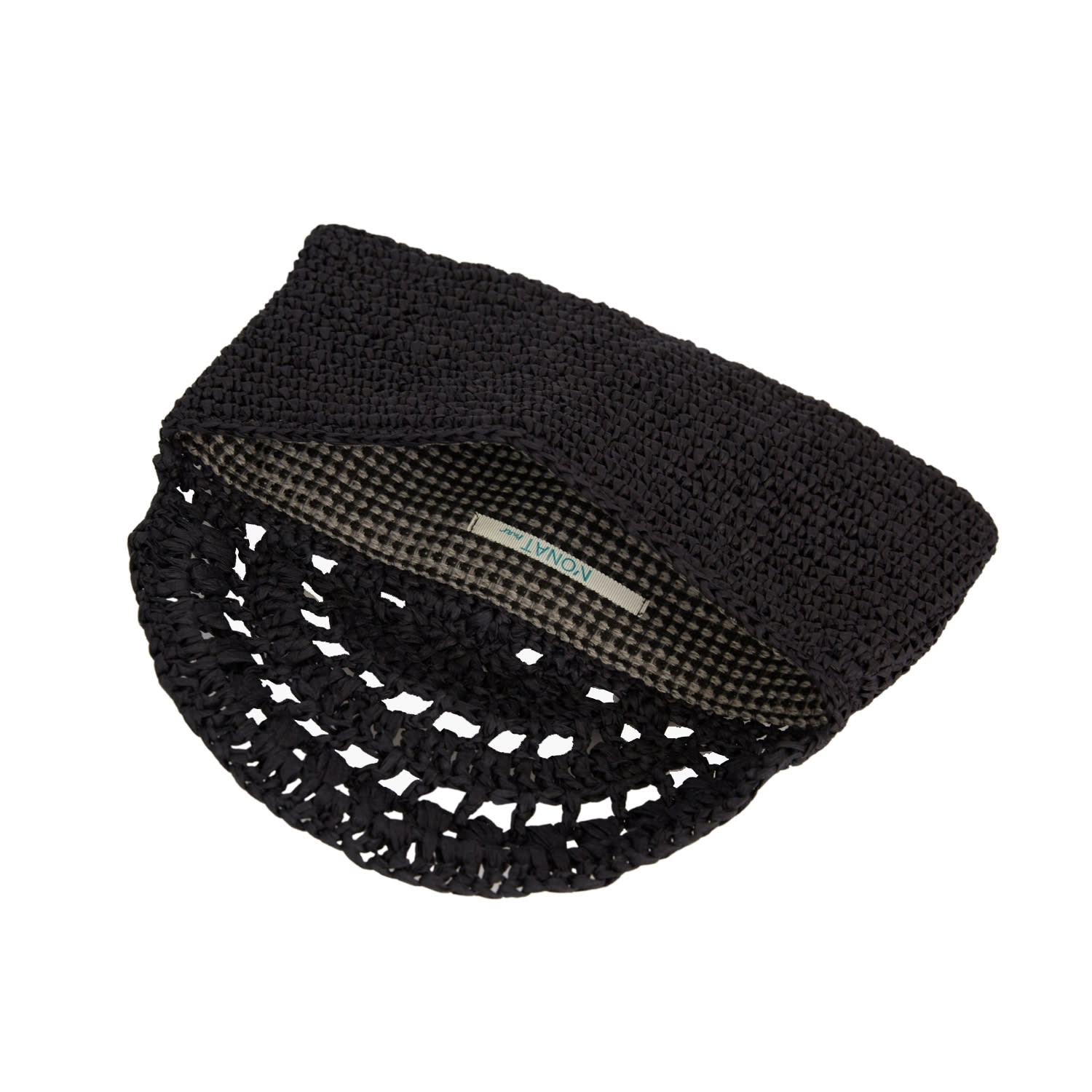 Women's Sunset Hand Crochet Clutch In Black | N'onat