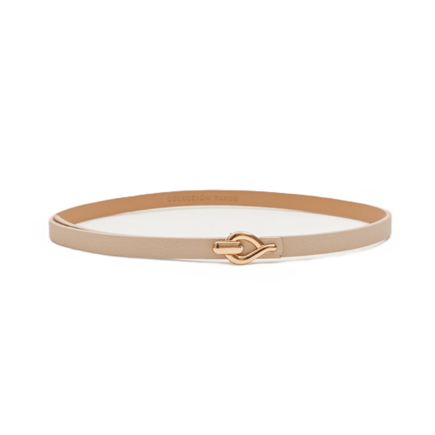 Colección Tansu Women's Neutrals Margaux Off-white Leather Belt In Multi