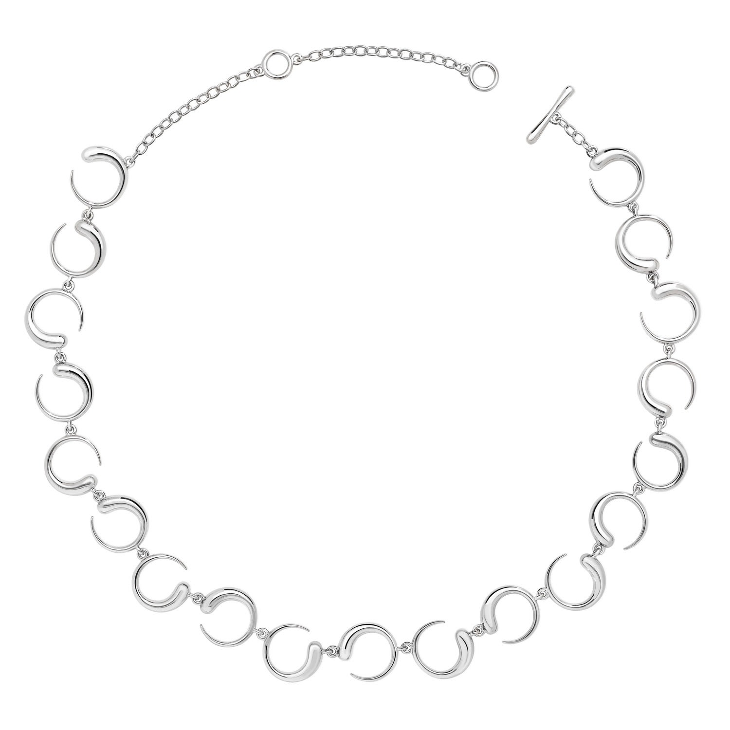 Lucy Quartermaine Women's Silver Luna Necklace In Metallic
