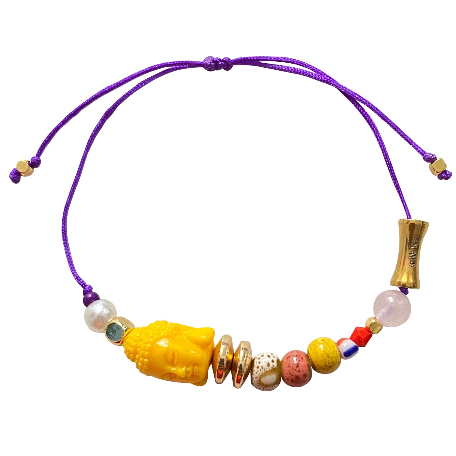 Smilla Brav Women's Bracelet Yellow Little Buddha In Yellow