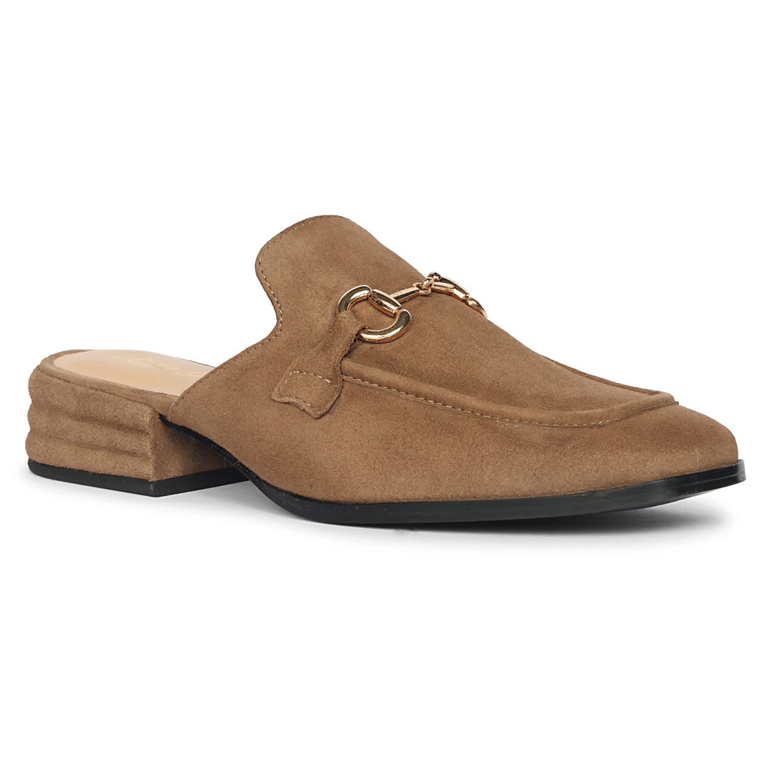 Saint G Women's Gold Savannah Suede - Heeled Mule In Brown