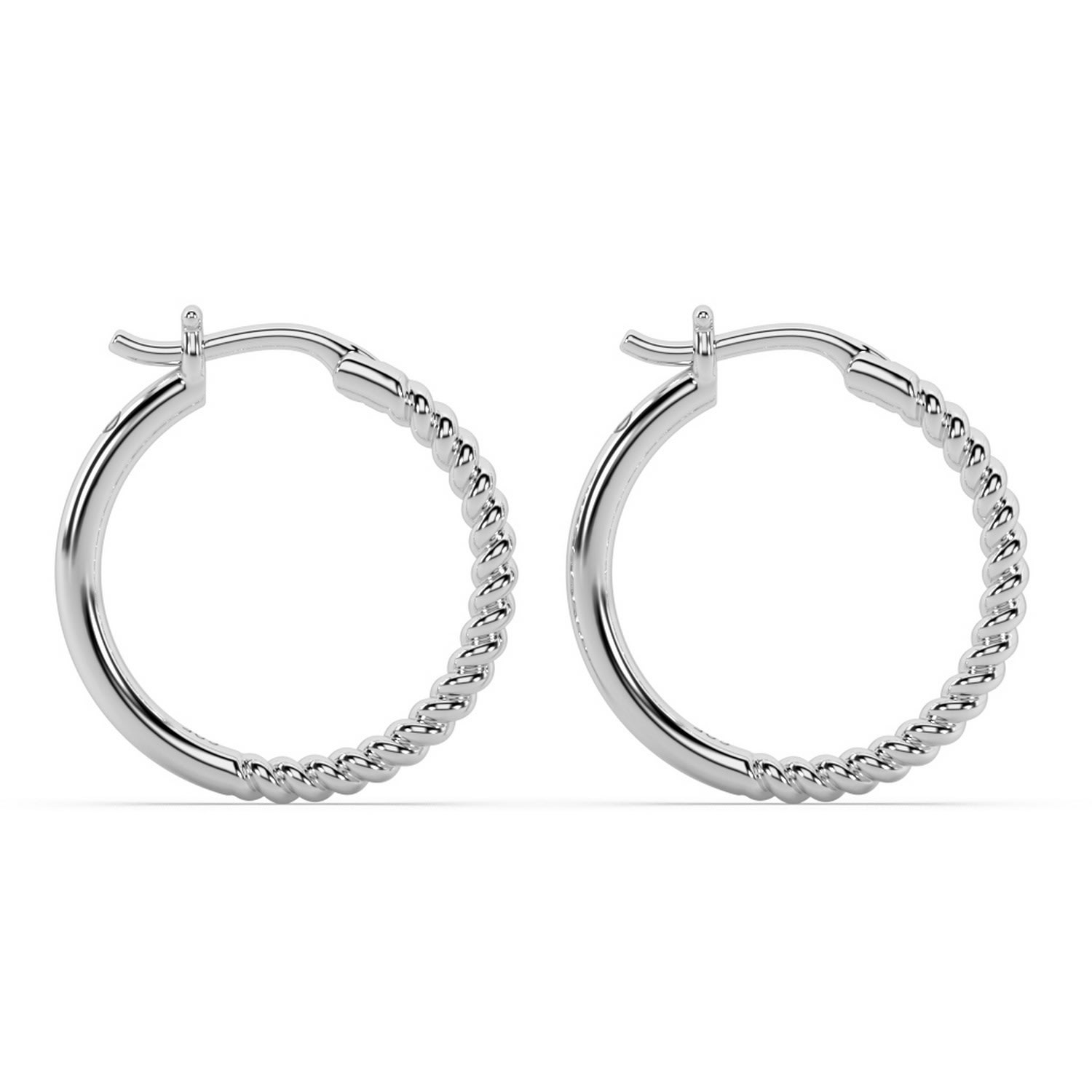 Women’s Silver Braided Everyday O-Hoop Oni Fine Jewelry