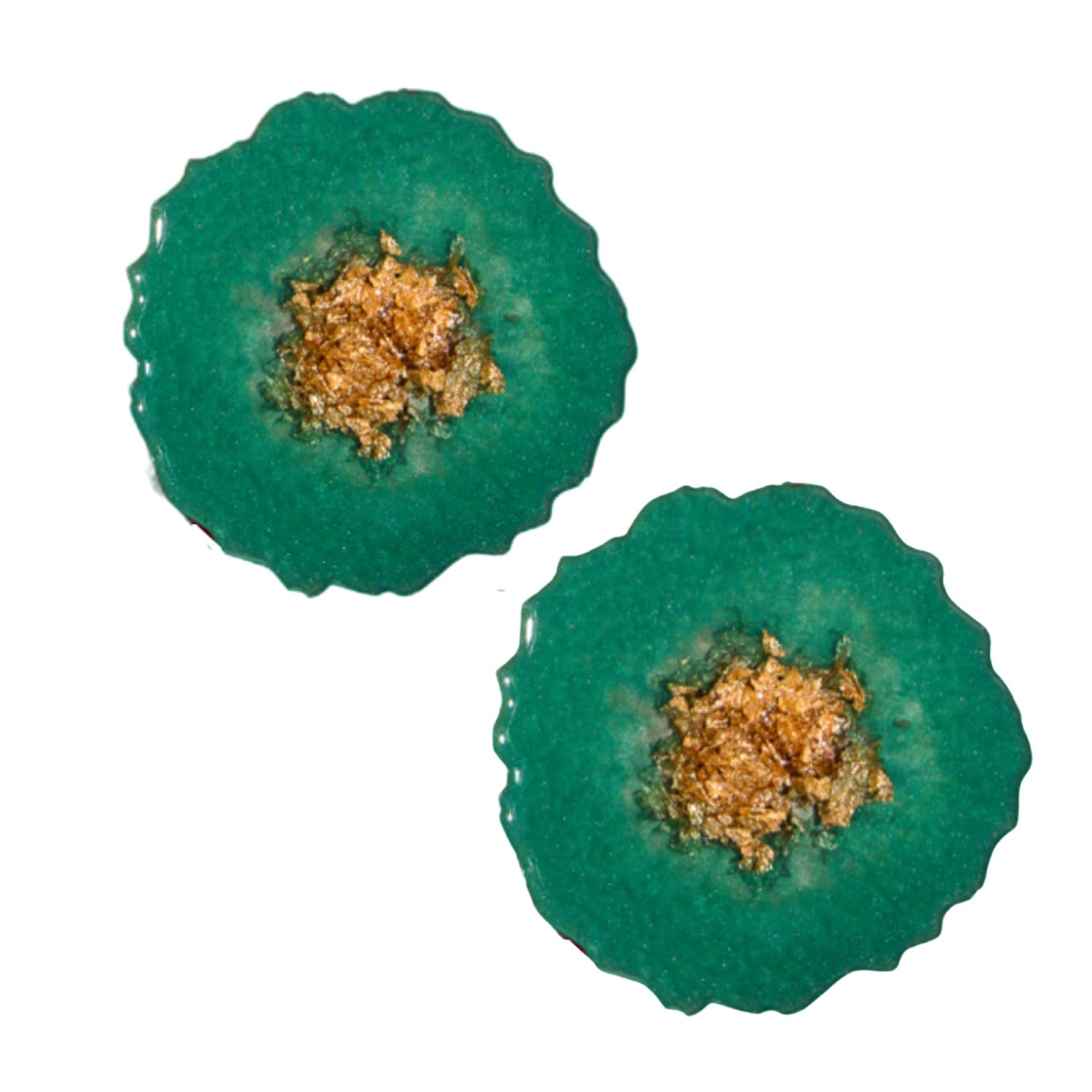 By Shax Round Statement Coasters - Green In Green