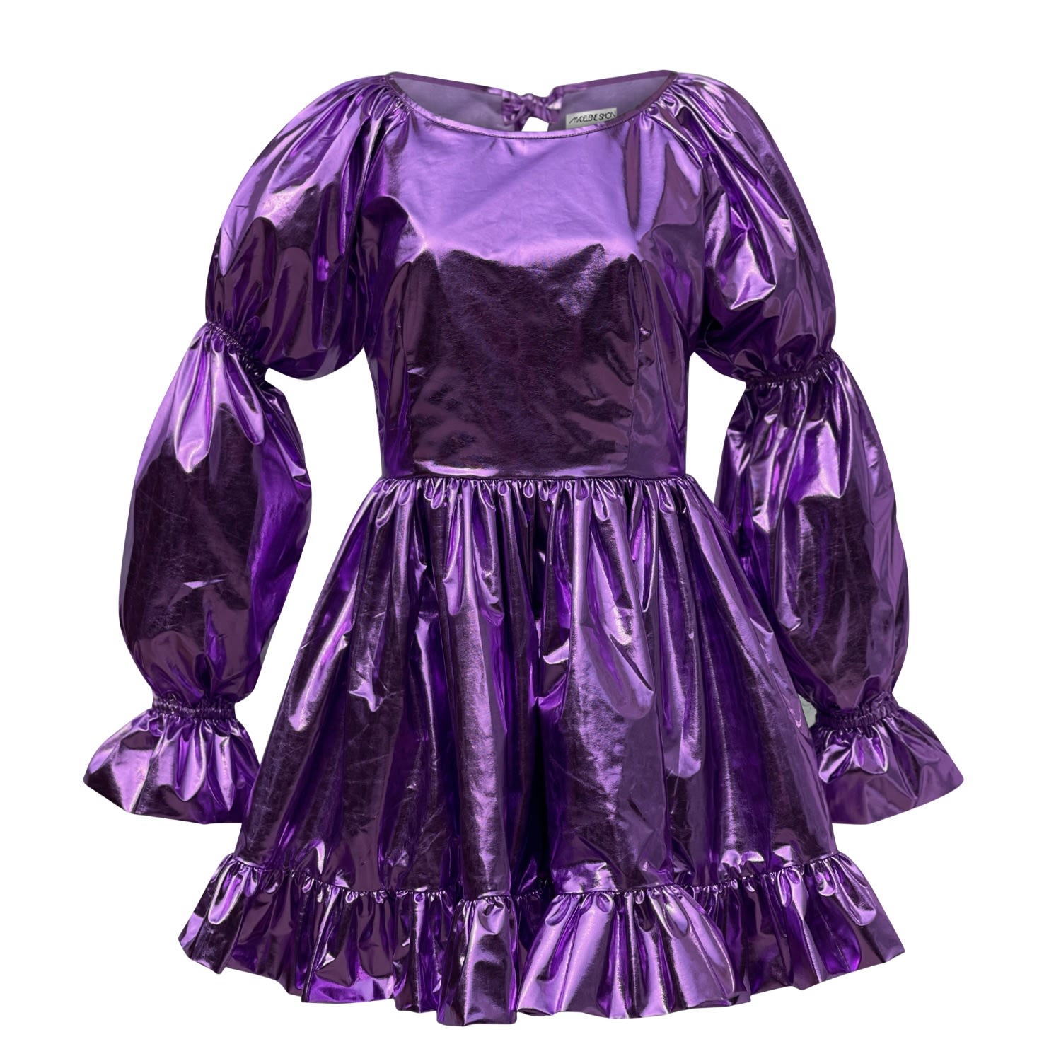 Women’s Pink / Purple Special Effects Purple Metallic Dress Extra Small Madeleine Simon Studio