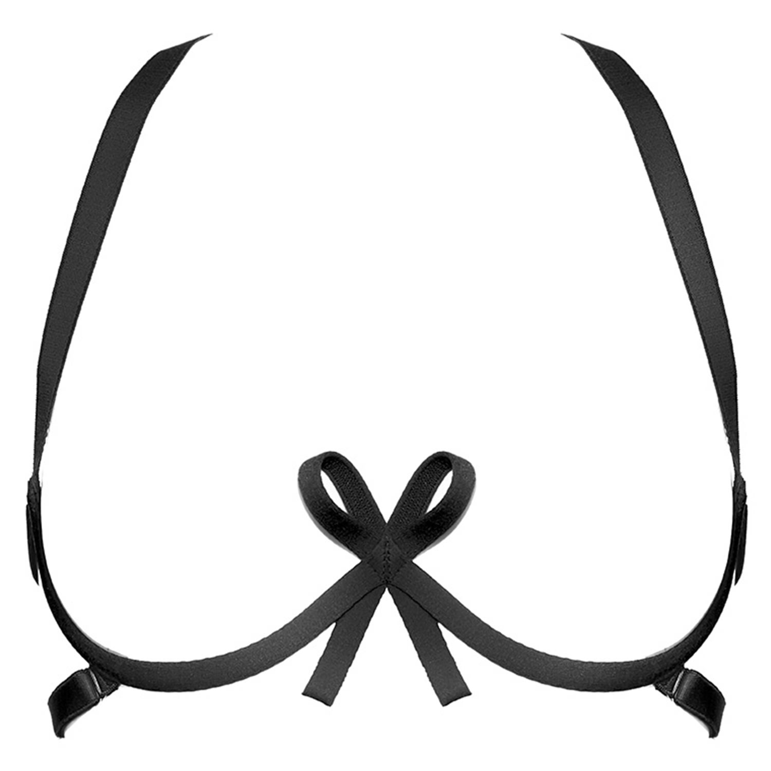 Reckless Wolf Women's Beau Frame Bra - Black Bra With Signature Centre Bow Detail In Black