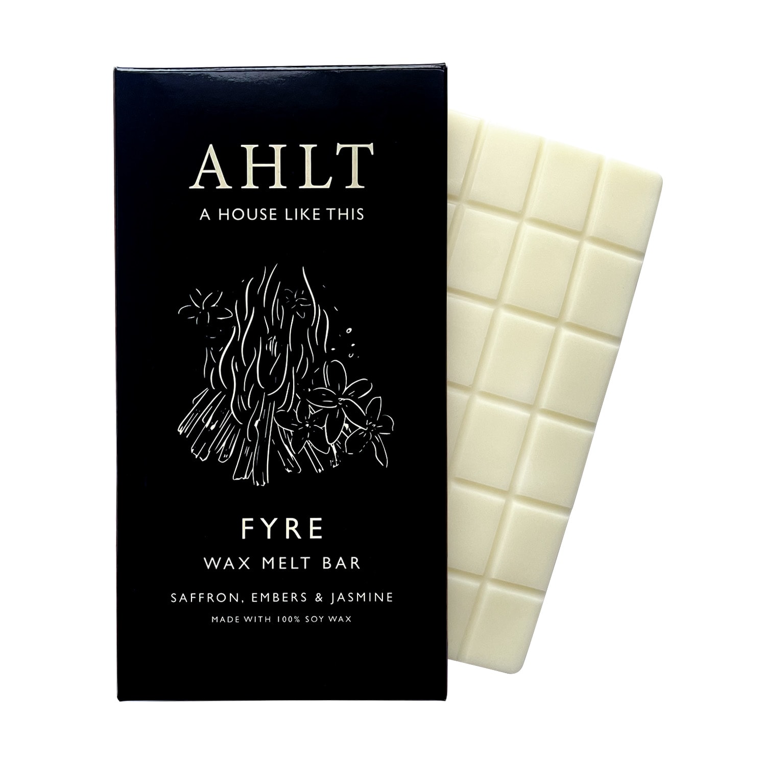 Black Fyre - Saffron, Embers & Jasmine - Soy Wax Melt Bar One Size A House Like this