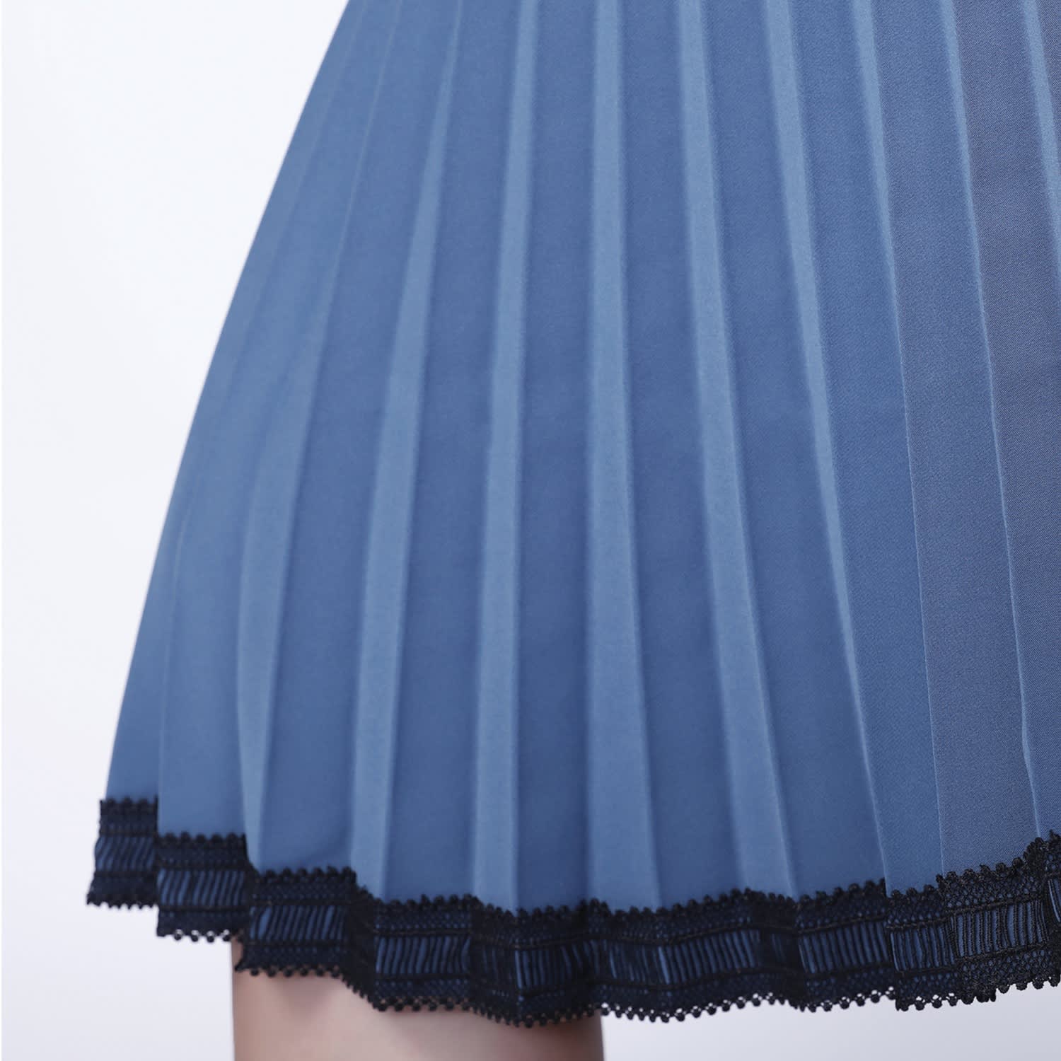 Lace Trimming Pleated Skirt | Smart and Joy | Wolf & Badger Lace Trimming Pleated Skirt | Smart and Joy | Wolf & Badger