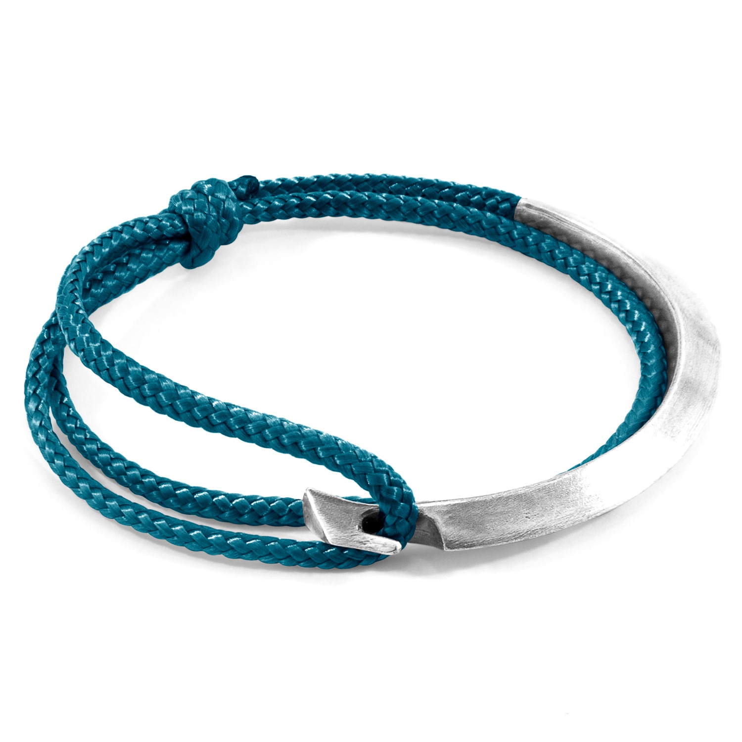 Men’s Ocean Blue Hove Silver & Rope Bracelet Anchor & Crew