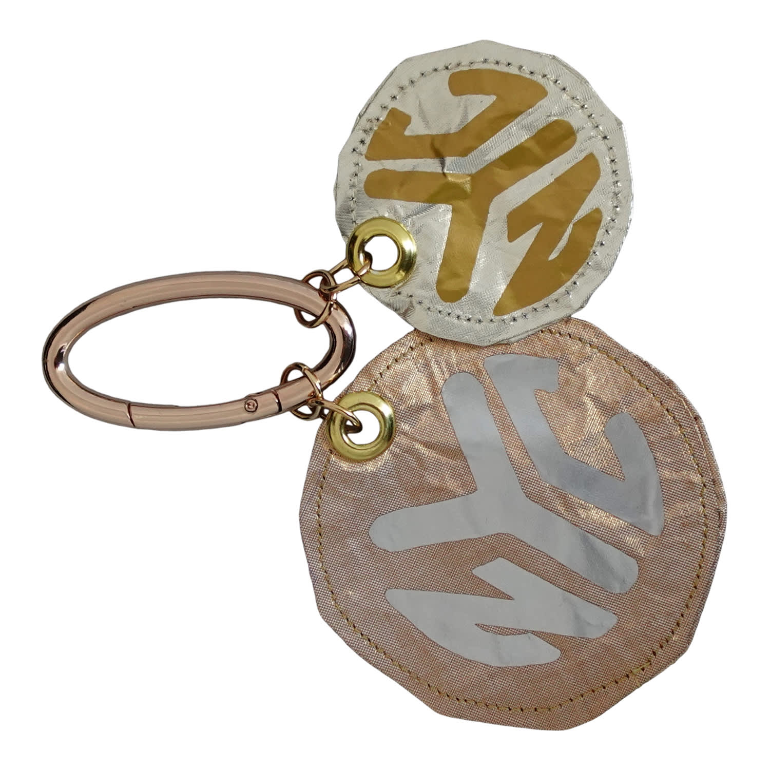 Women's Gold / Silver / Rose Gold Morphy Metallic Silk Subway Token Bag Charm Gold/ White Gold | Romer Millinery
