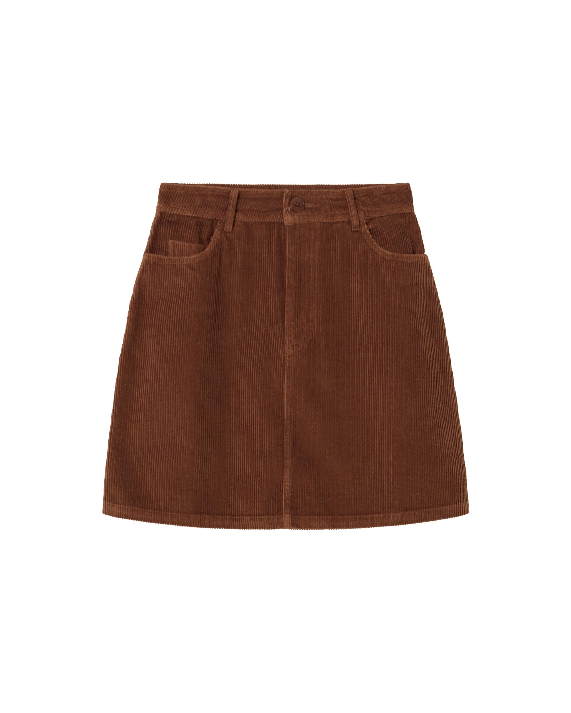 Women’s Brown Corduroy Marsha Skirt Xxs Thinking Mu