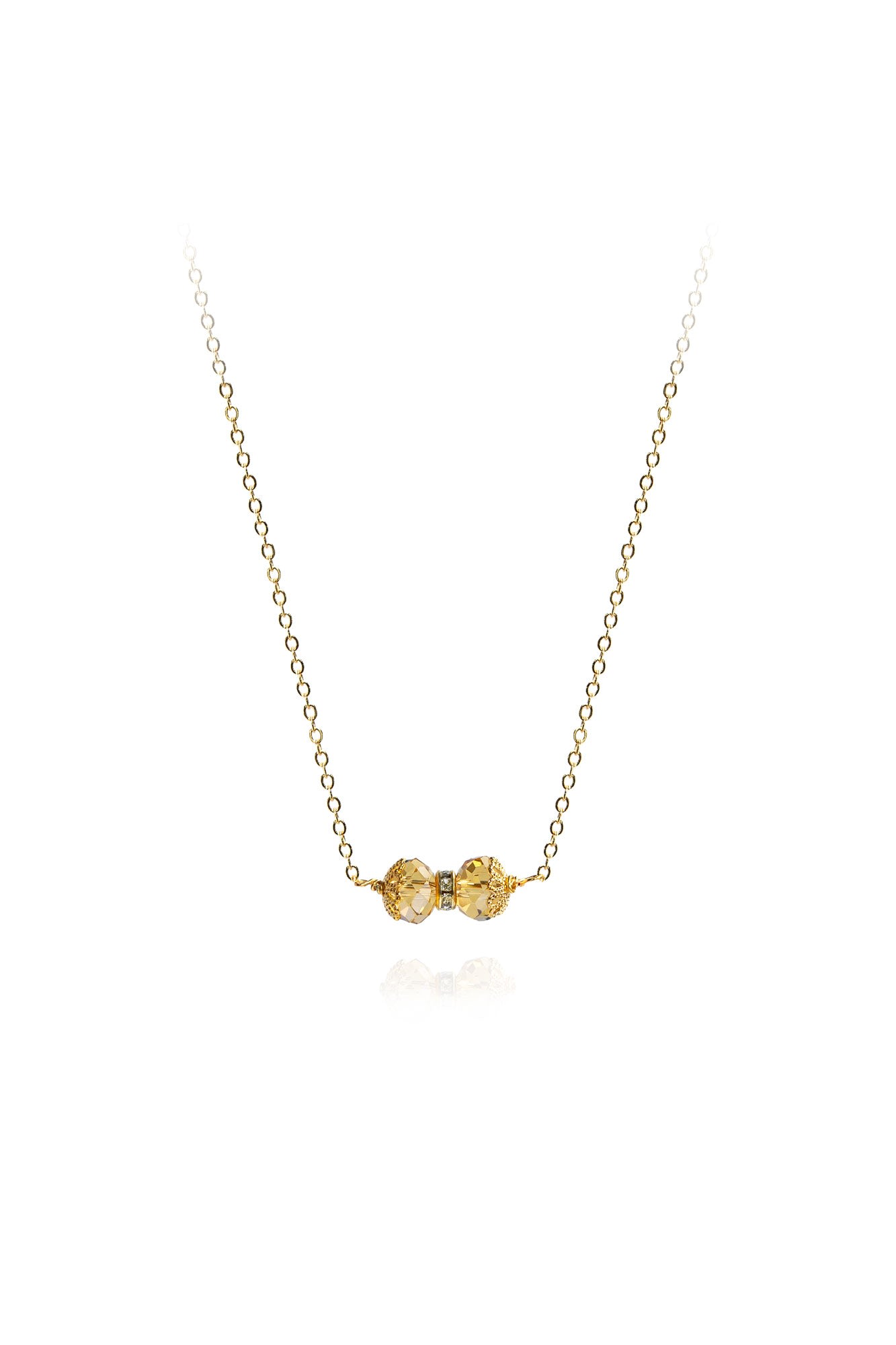 Women’s Elise Bow Necklace In Gold Saule Label