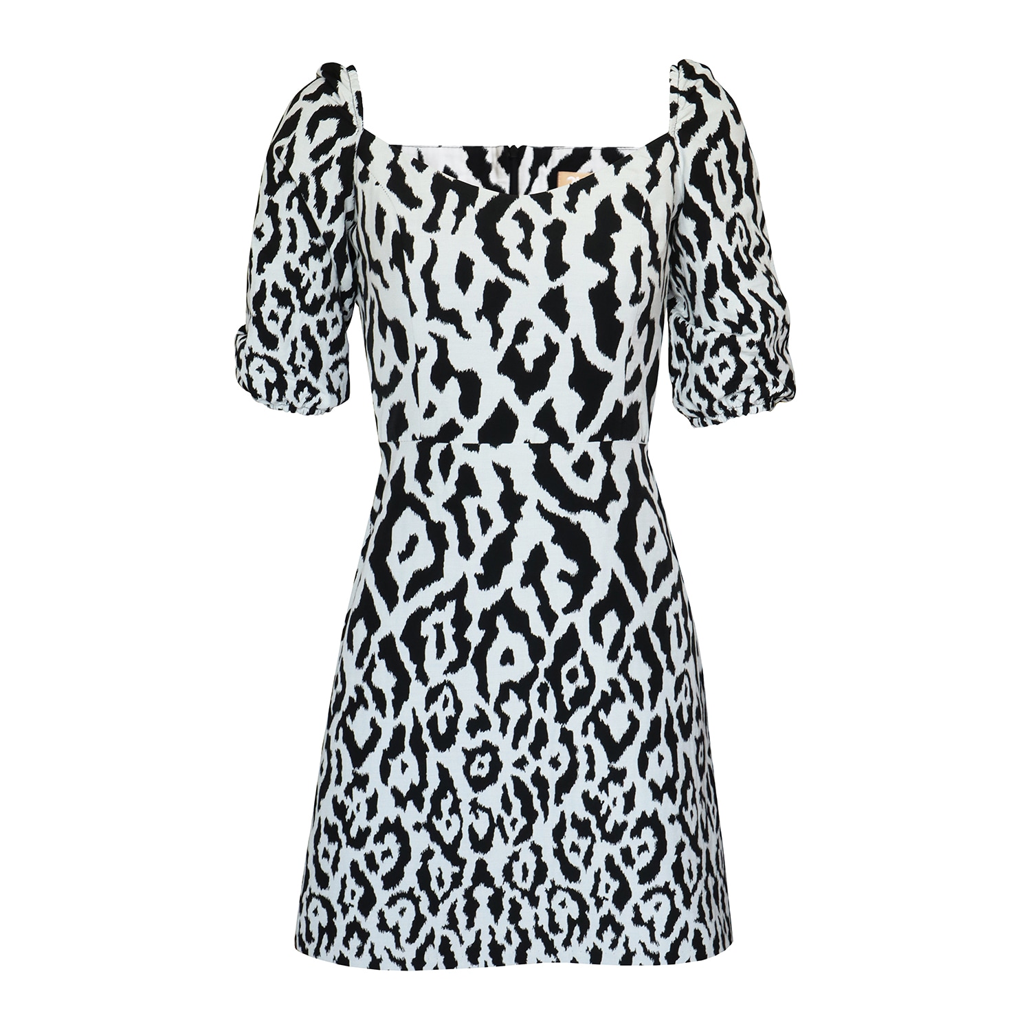 2kstyle Women's Black / White Ciana A-line Animal Print Jacquard Mini Dress - Black-white In Multi