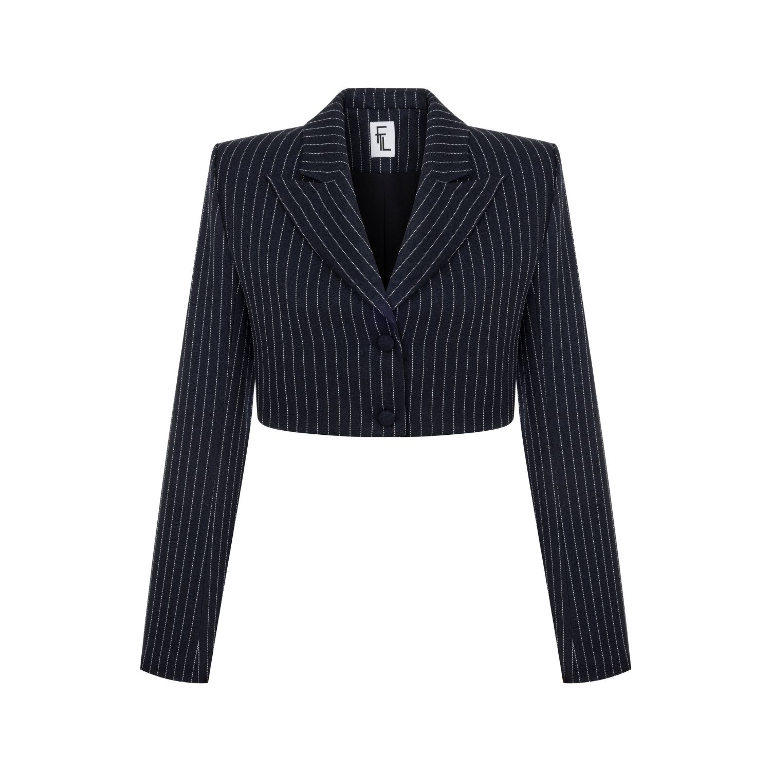 Feel The Lotus Women's Blue Isla Crop Blazer In Blue