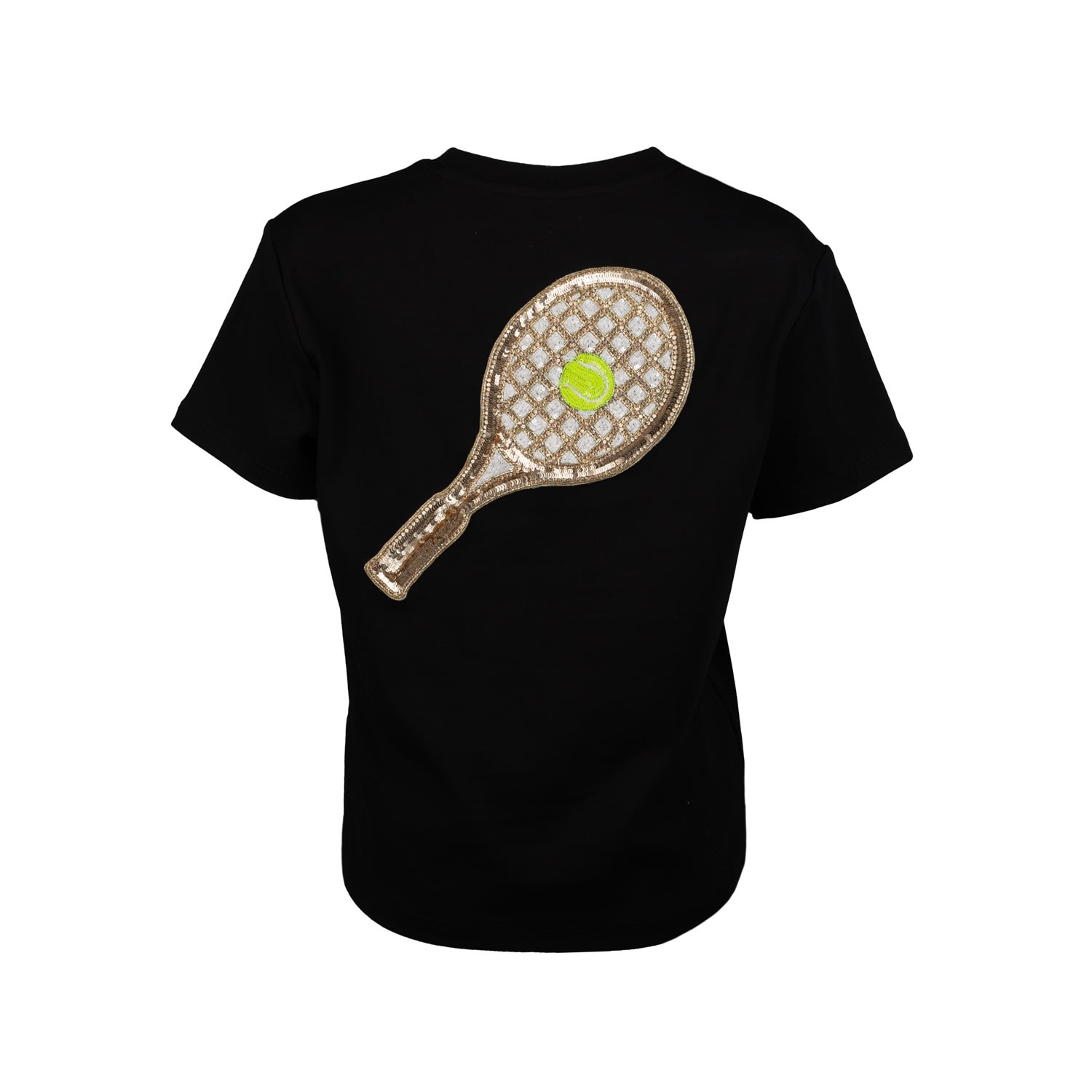 Women’s Embellished Tennis T-Shirt - Black S/M Laines London