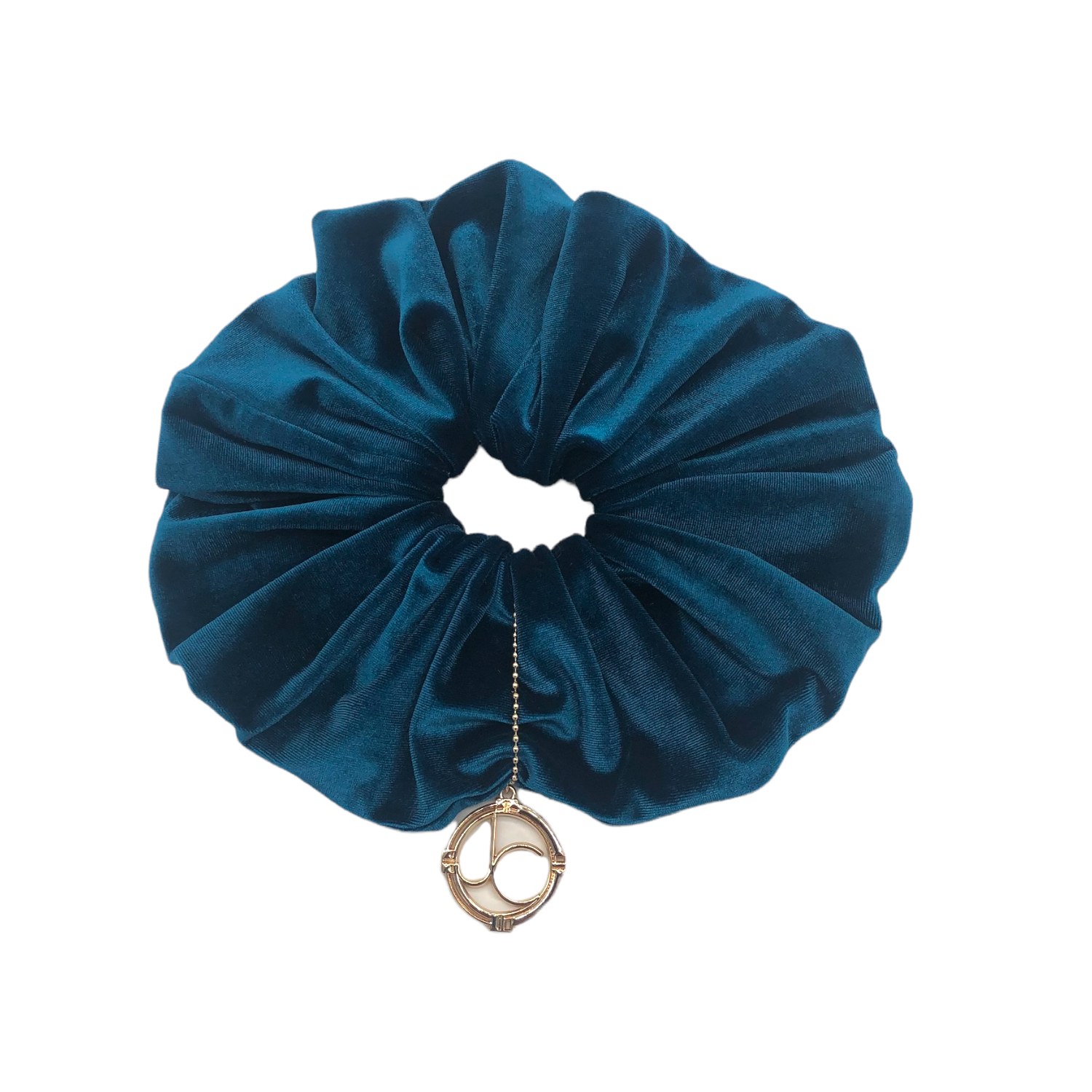 Women’s Blue Oh Halo Velour Scrunchy - Teal One Size Julia Clancey