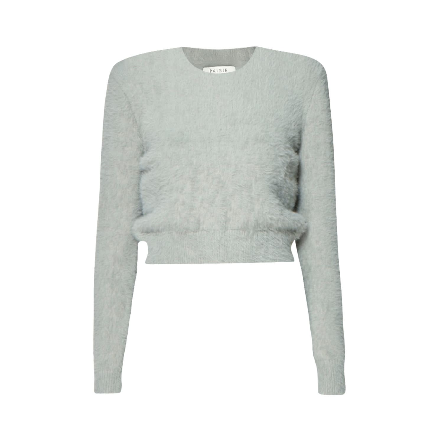 cropped jumper grey