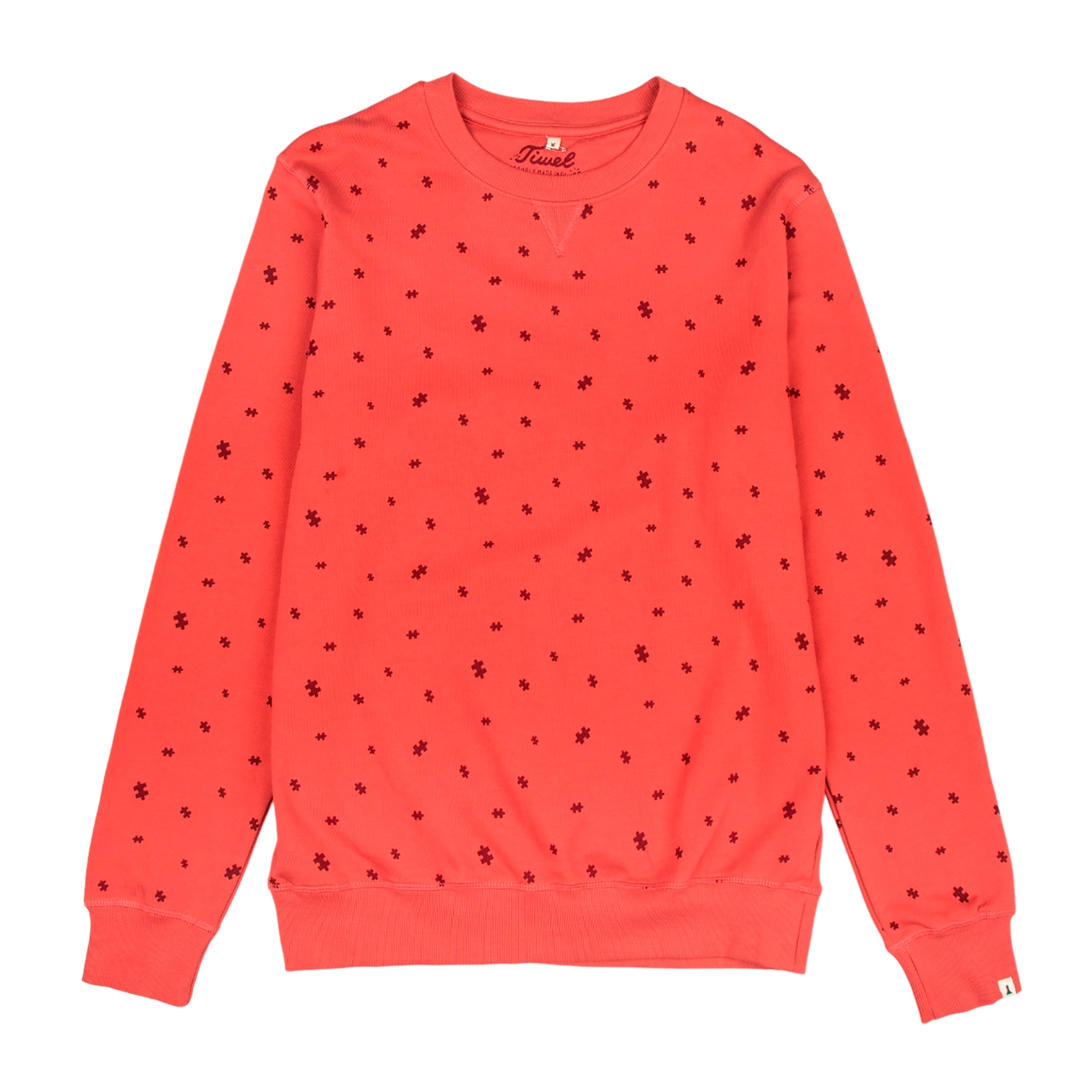 Red Puzzle Sweatshirt Medium Tiwel