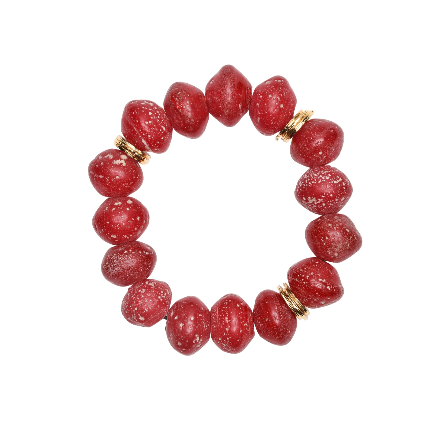 Women’s Binibeca Red Ancient Style Glass Beads Bracelets Binibeca Design