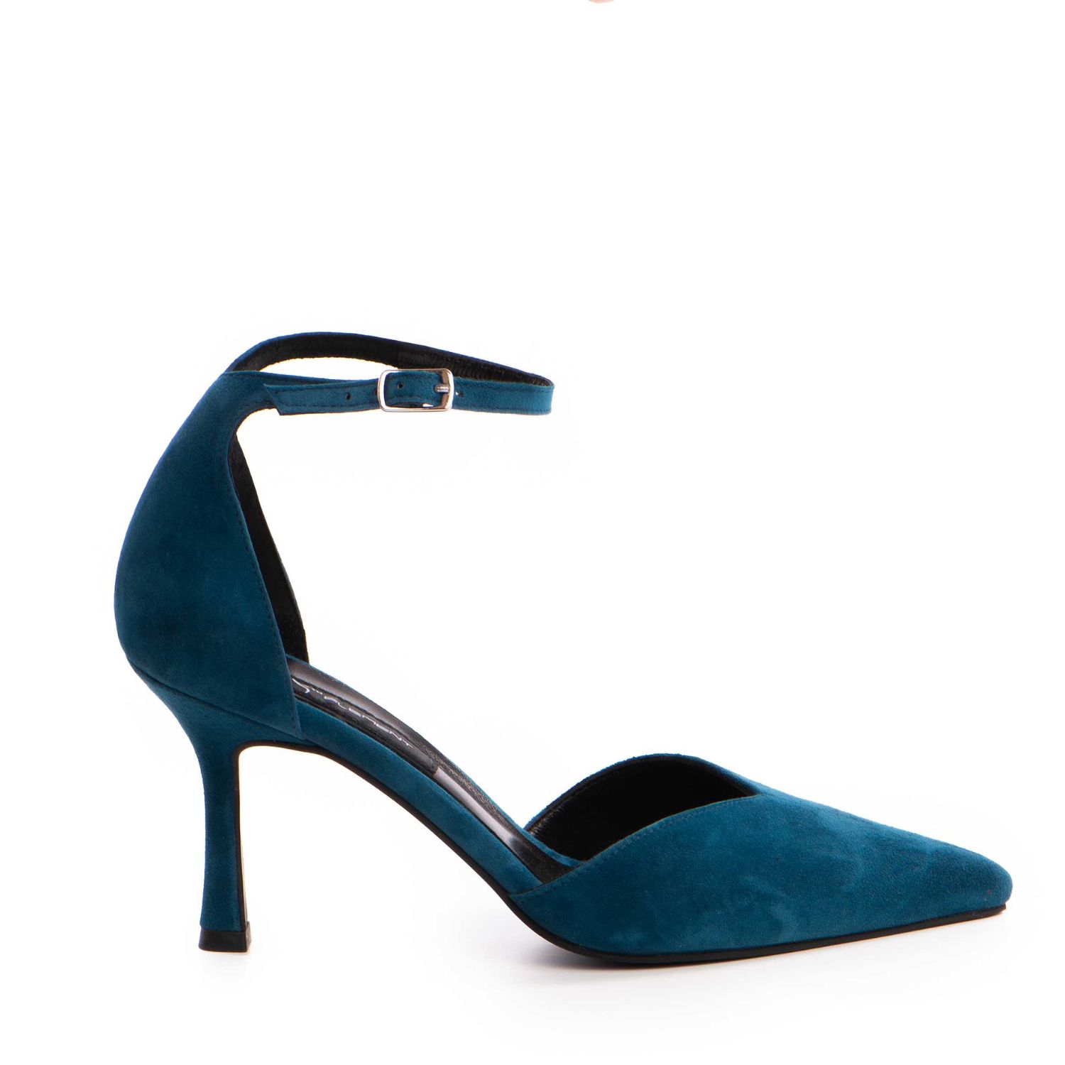 The 5th Element Women's Blue Classy Pumps In Deep Teal Suede In Blue