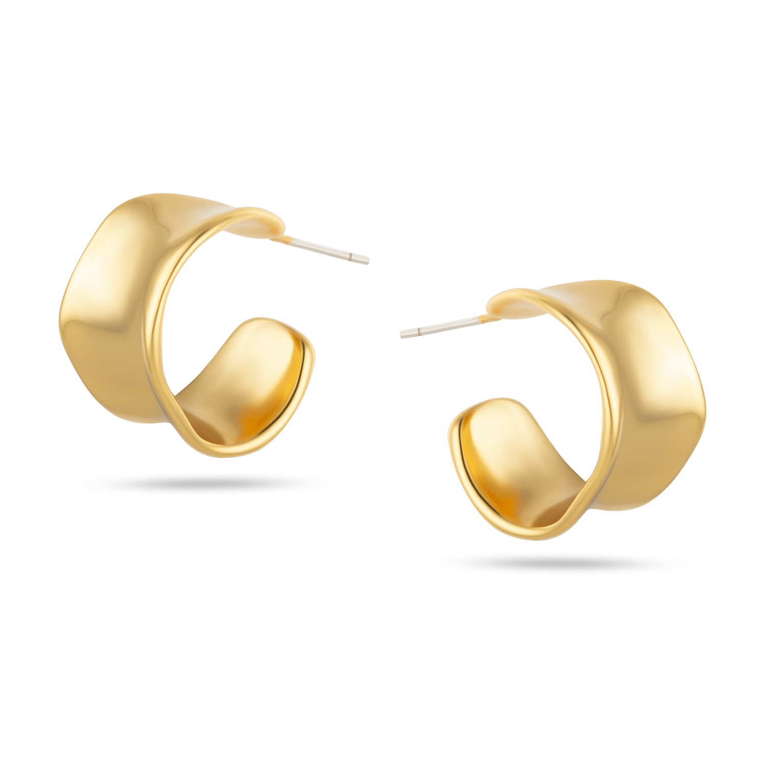 Arctic Fox & Co. Women's Gold Irregular Hoop Earrings - Eos In Gold