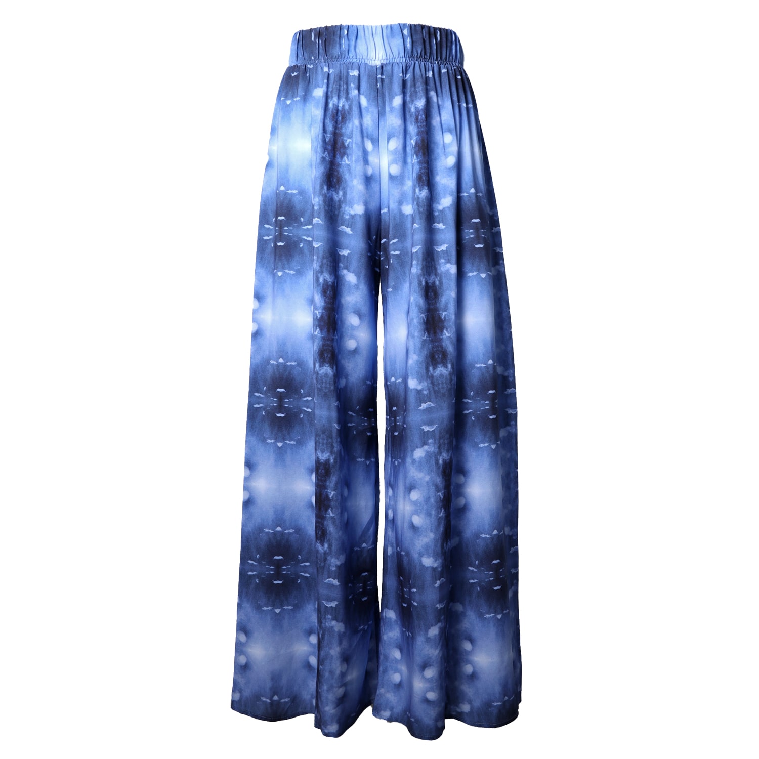Babs Boutique Nyc Women's Wide Leg Pant - Blue Clouds Print In Blue