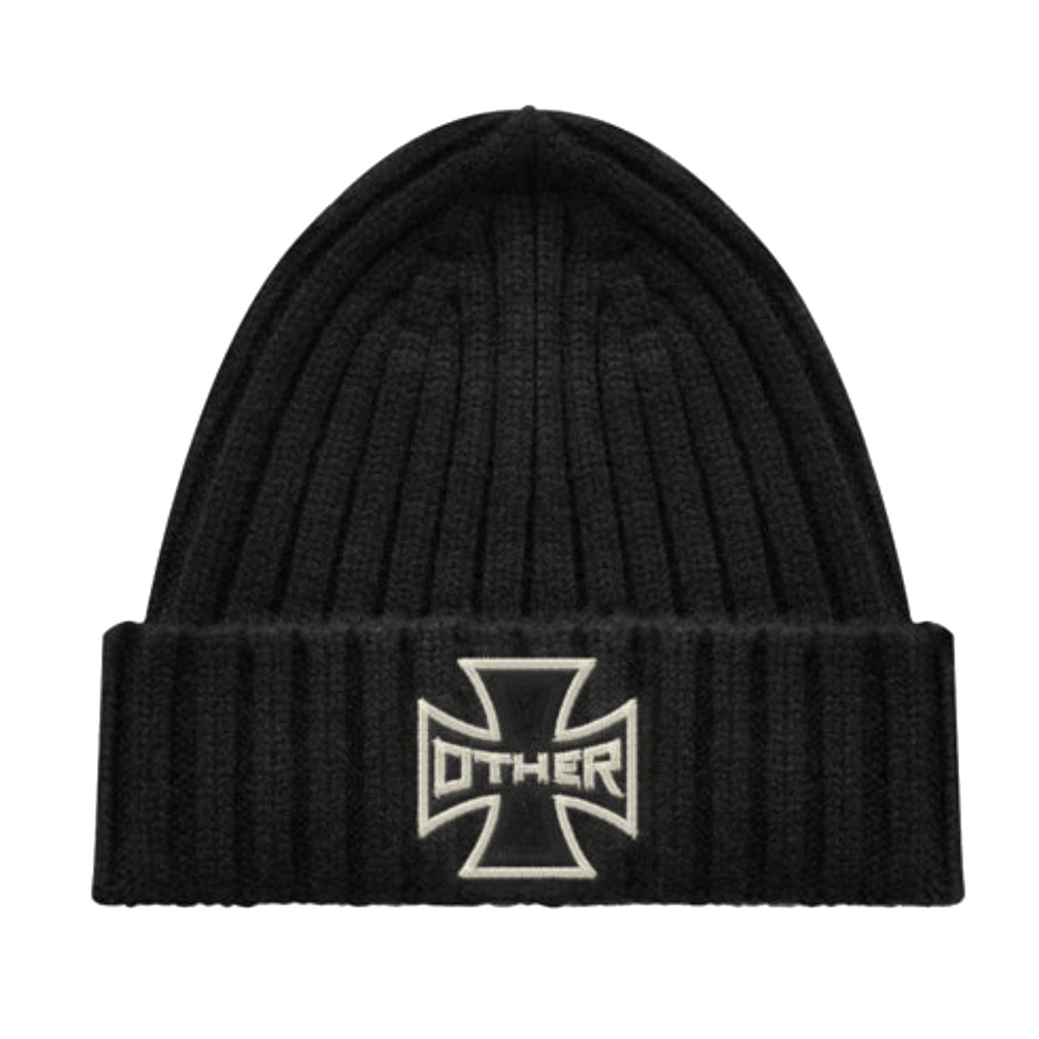 Women’s Black Other Cross Beanie One Size OTHER UK