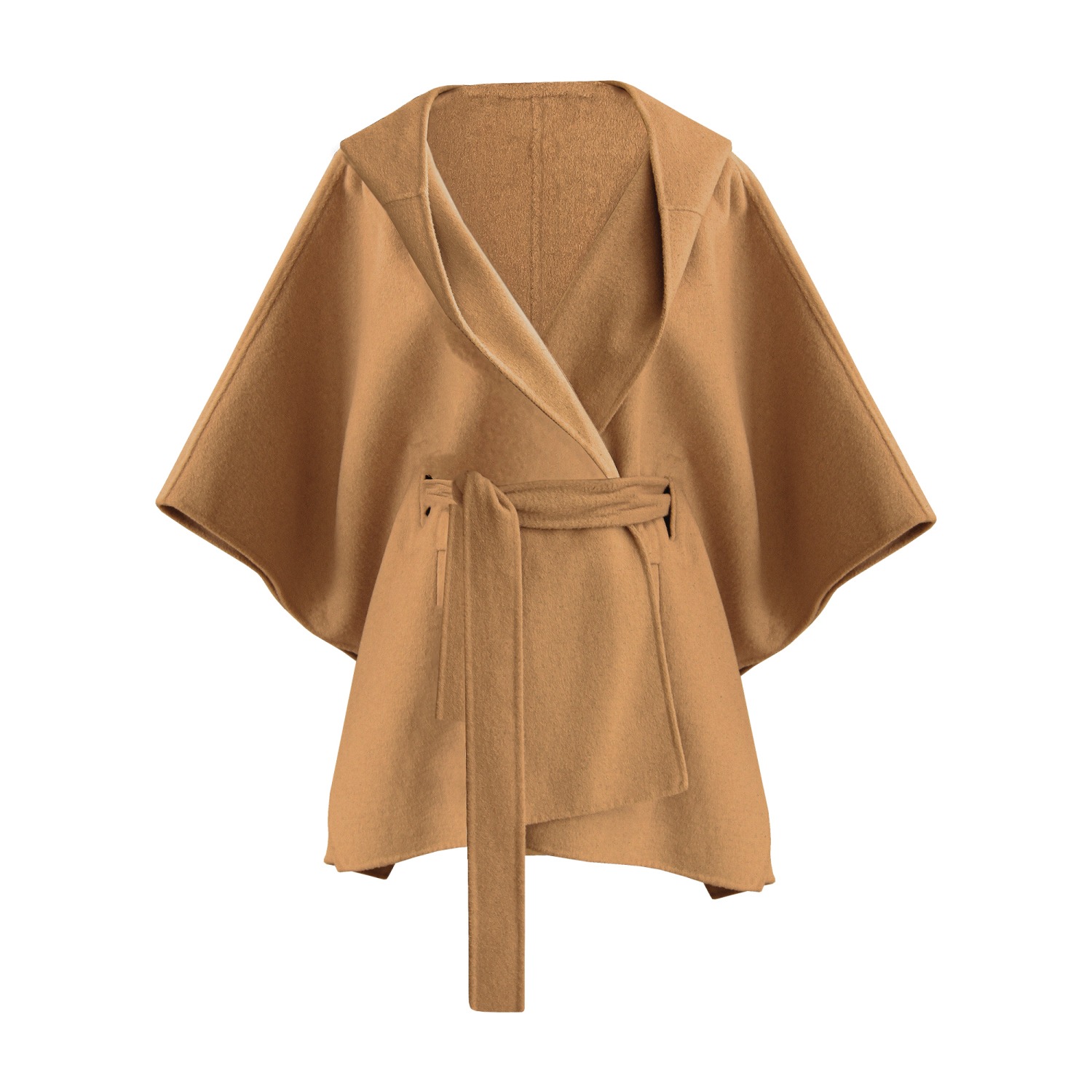 Camel wool cape clearance coat