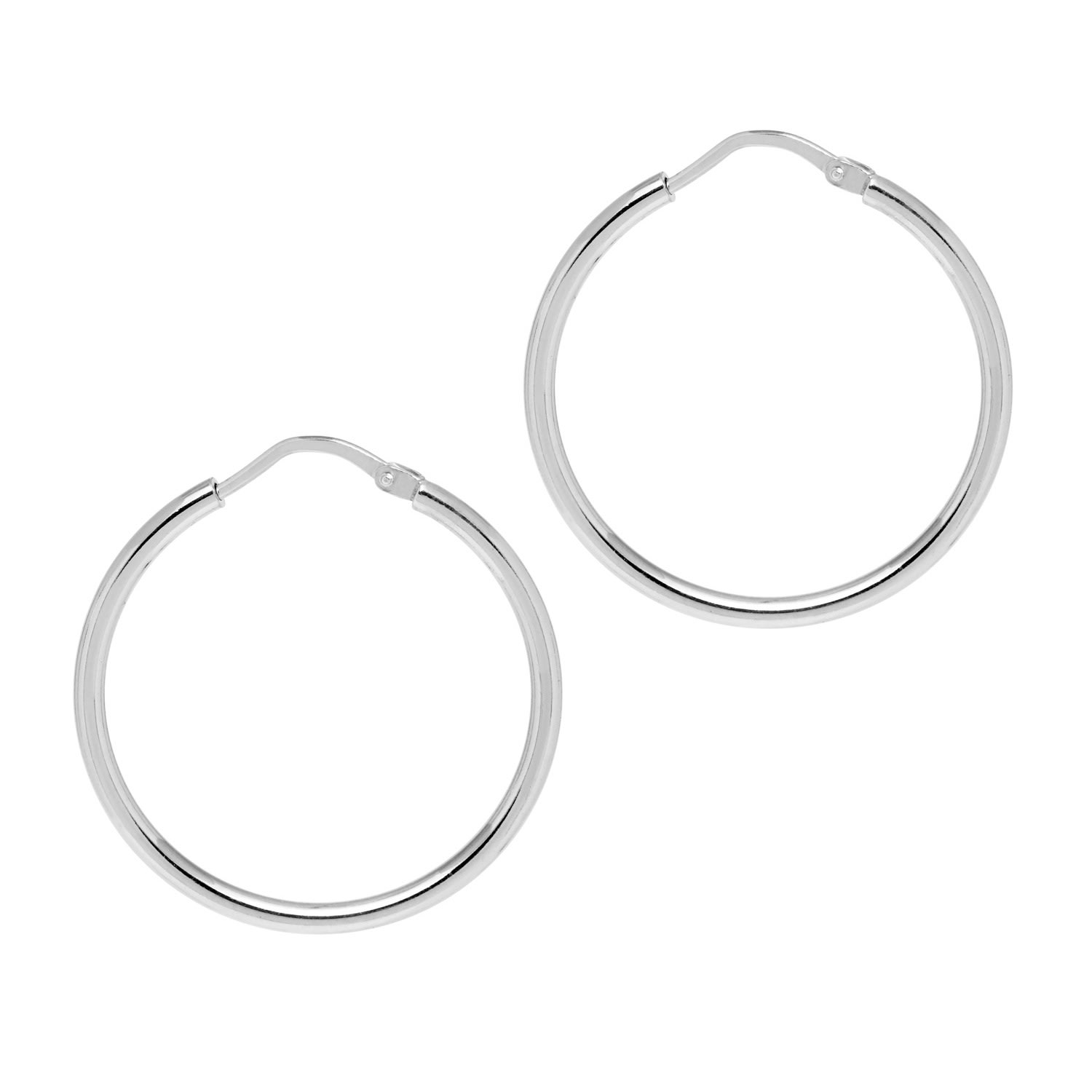 Women’s Skinny Thin Silver Hoop Earrings The Hoop Station