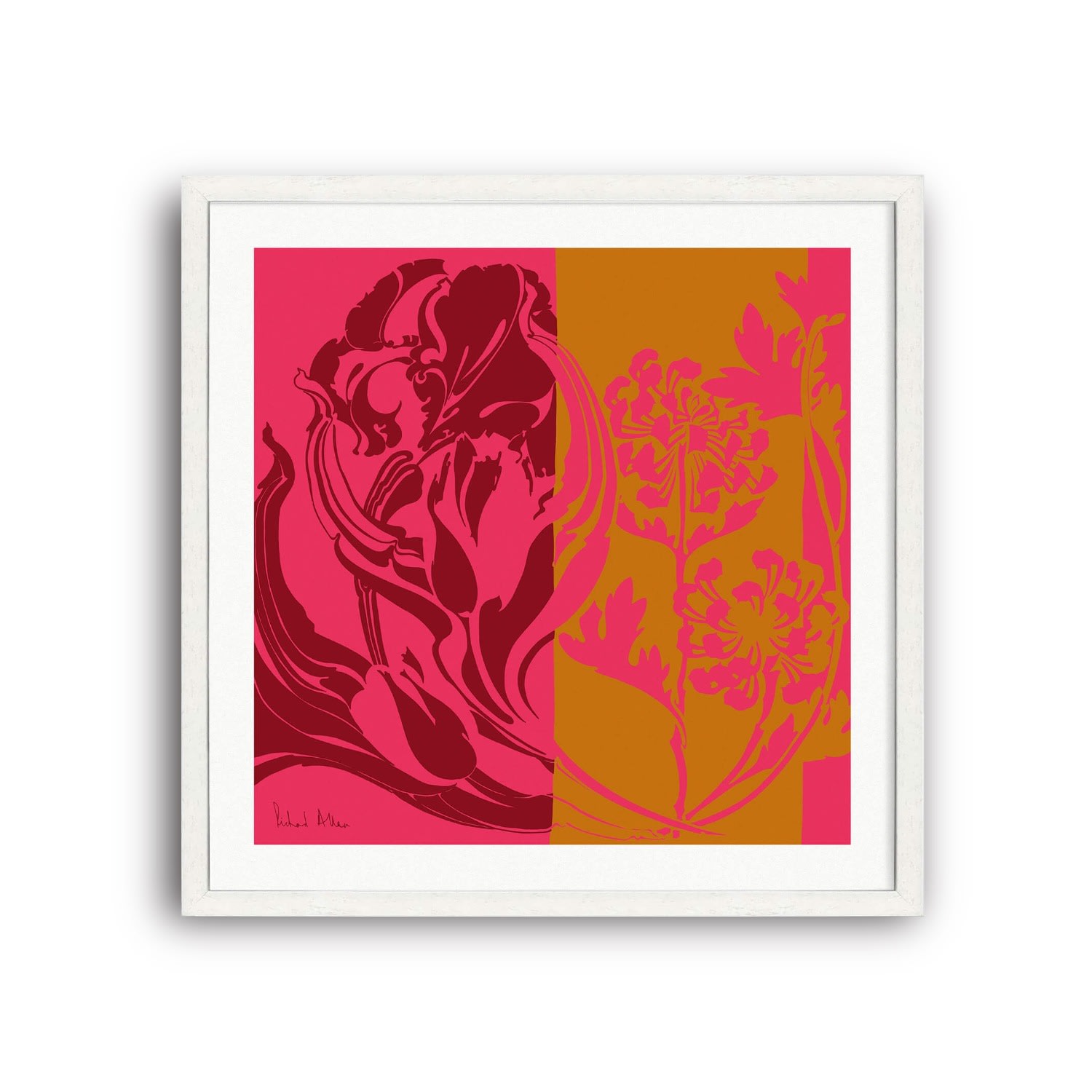 Richard Allan London Pink / Purple / Yellow Pink Aster Art Print