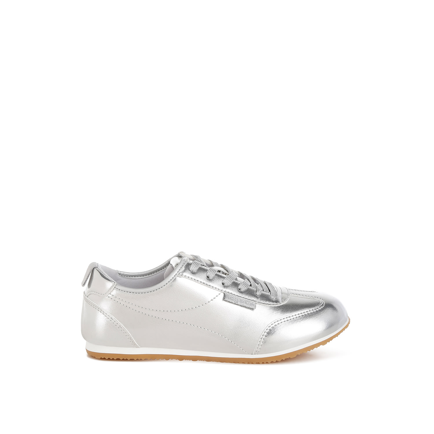 Rag & Co Women's Astylos Metallic Faux Leather Sneakers In Silver By  In Animal Print