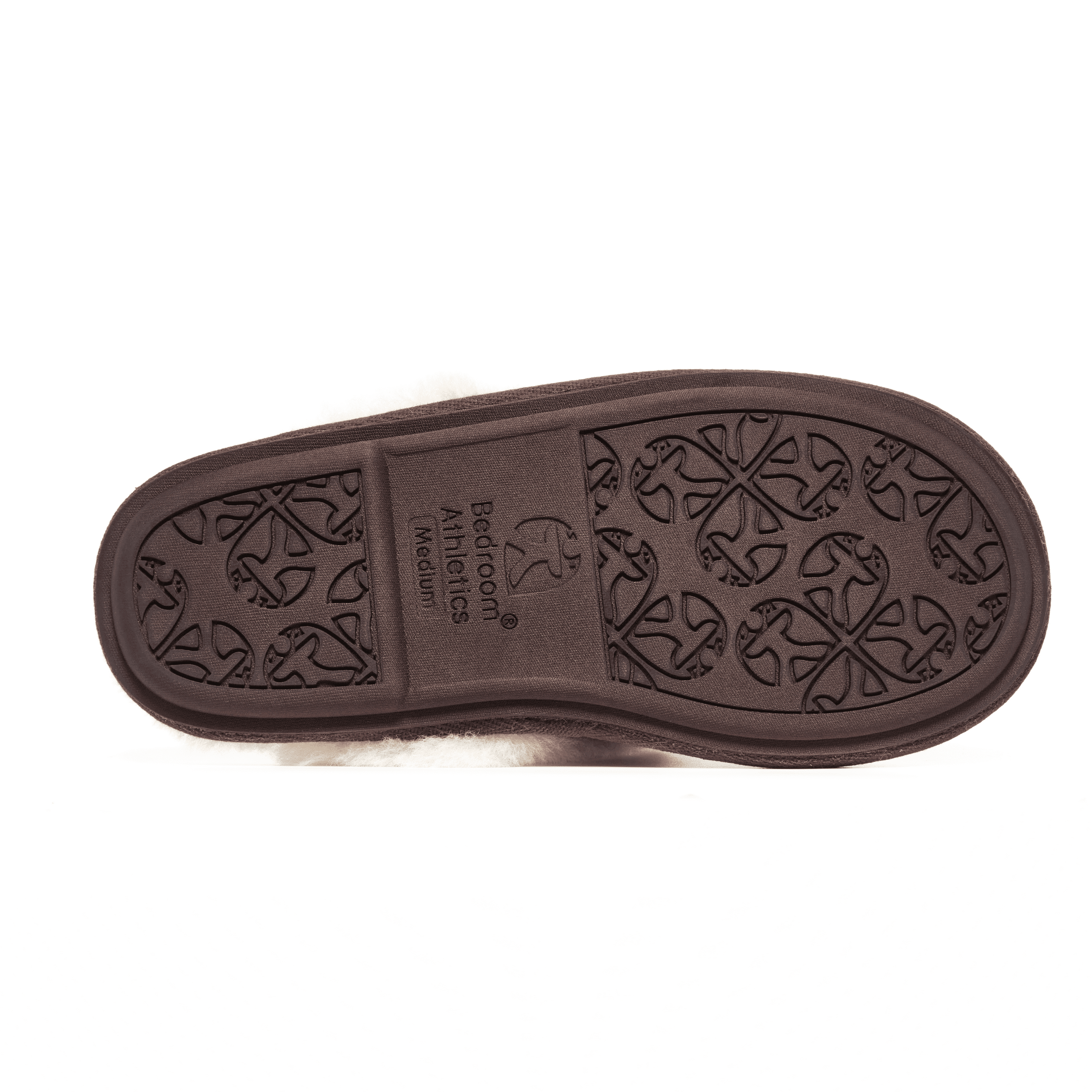 Kate - Harris Tweed Sheepskin Lined Mule Slippers - Chocolate