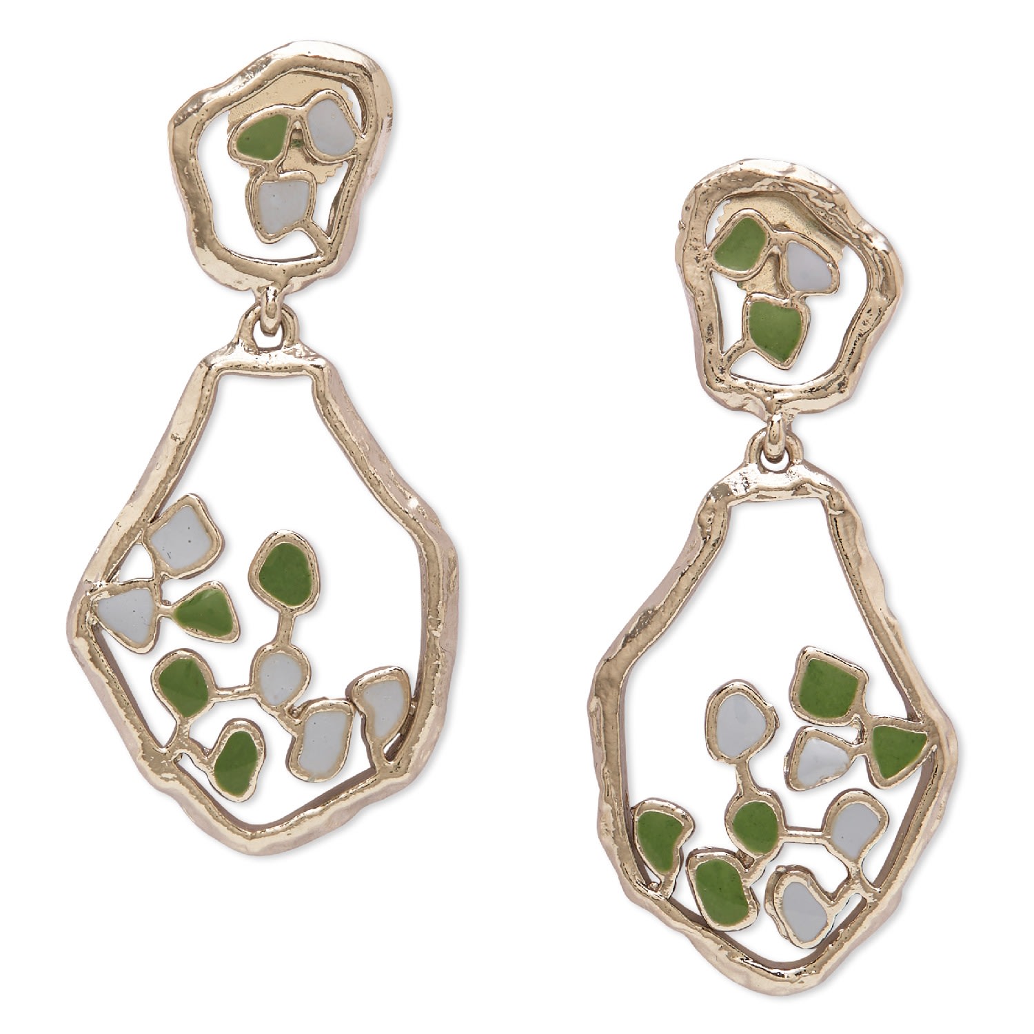 Women’s Silver White Rhodium And Enamel Terra Drop Earrings Dhwani Bansal