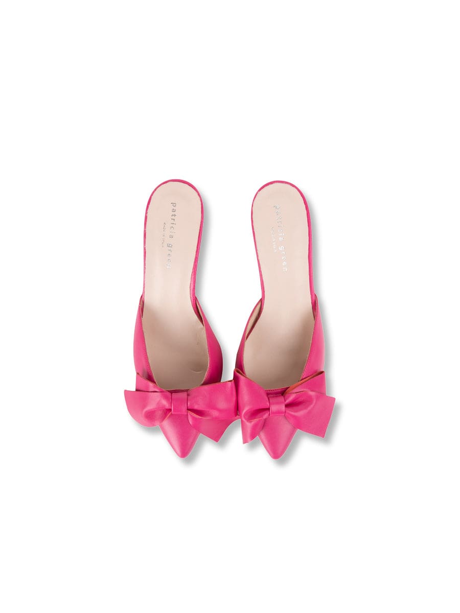 Malibu Kitten Heel Mule Hot Pink | Patricia Green | Wolf u0026 Badger