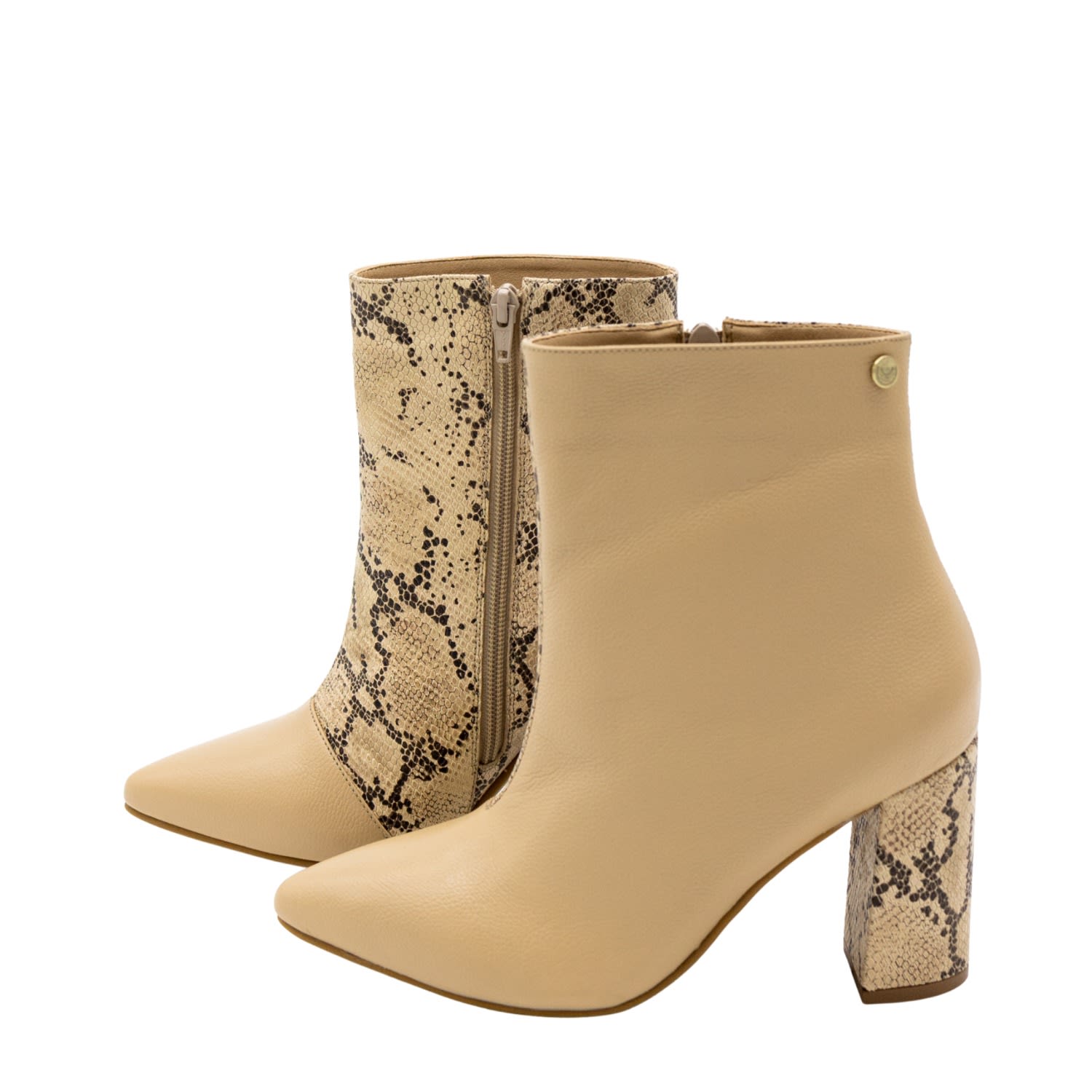 Women’s Nukamaku Heeled Boot In Arequipe/Sand Snakesnake Embossed Leather 5 Uk Stivali New York