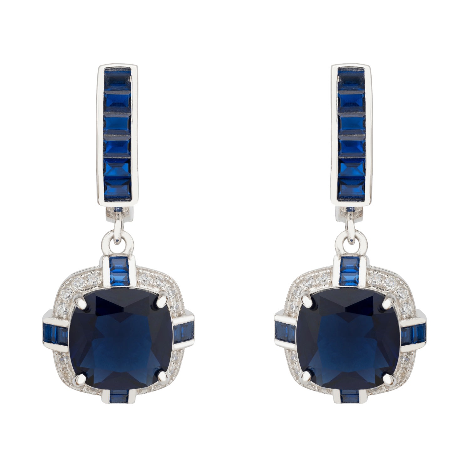 Women’s Blue / White / Silver Windsor Silver Earring Sapphire Latelita