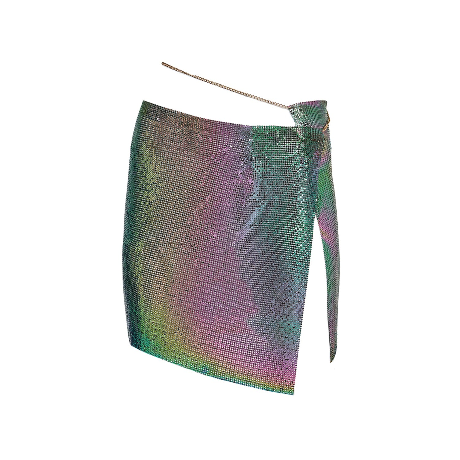 Aulala Paris Women's The Radiance - Metalic Wrap Cover-up Skirt Mystical Black
