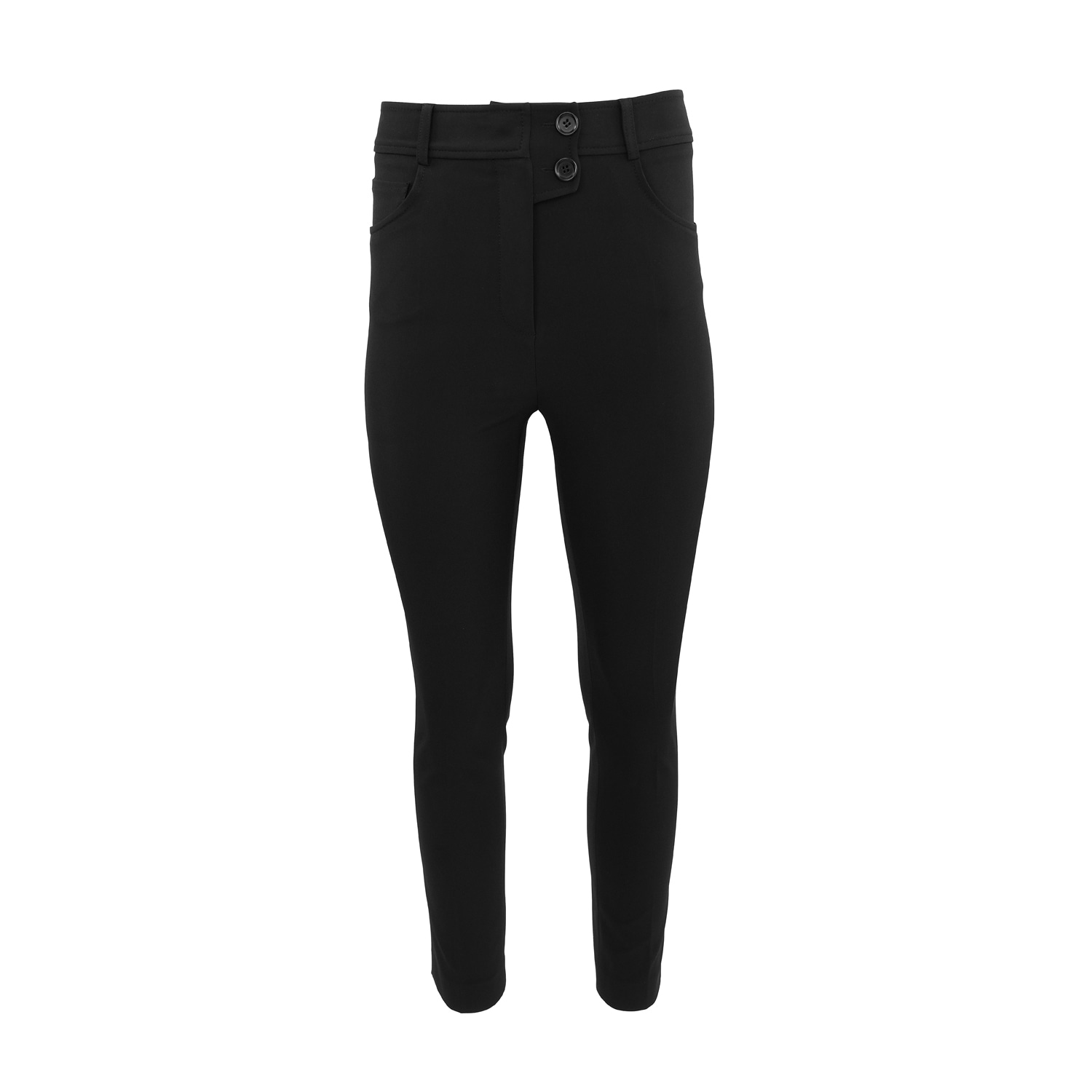 Theo The Label Aphrodite Techno Button Pant In Black