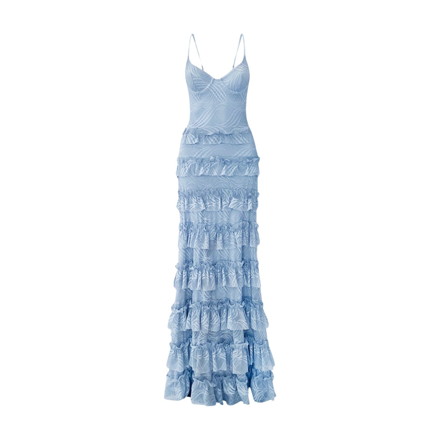 Ow Collection Women's Marina Lace Maxi Dress - Baby Blue In Blue
