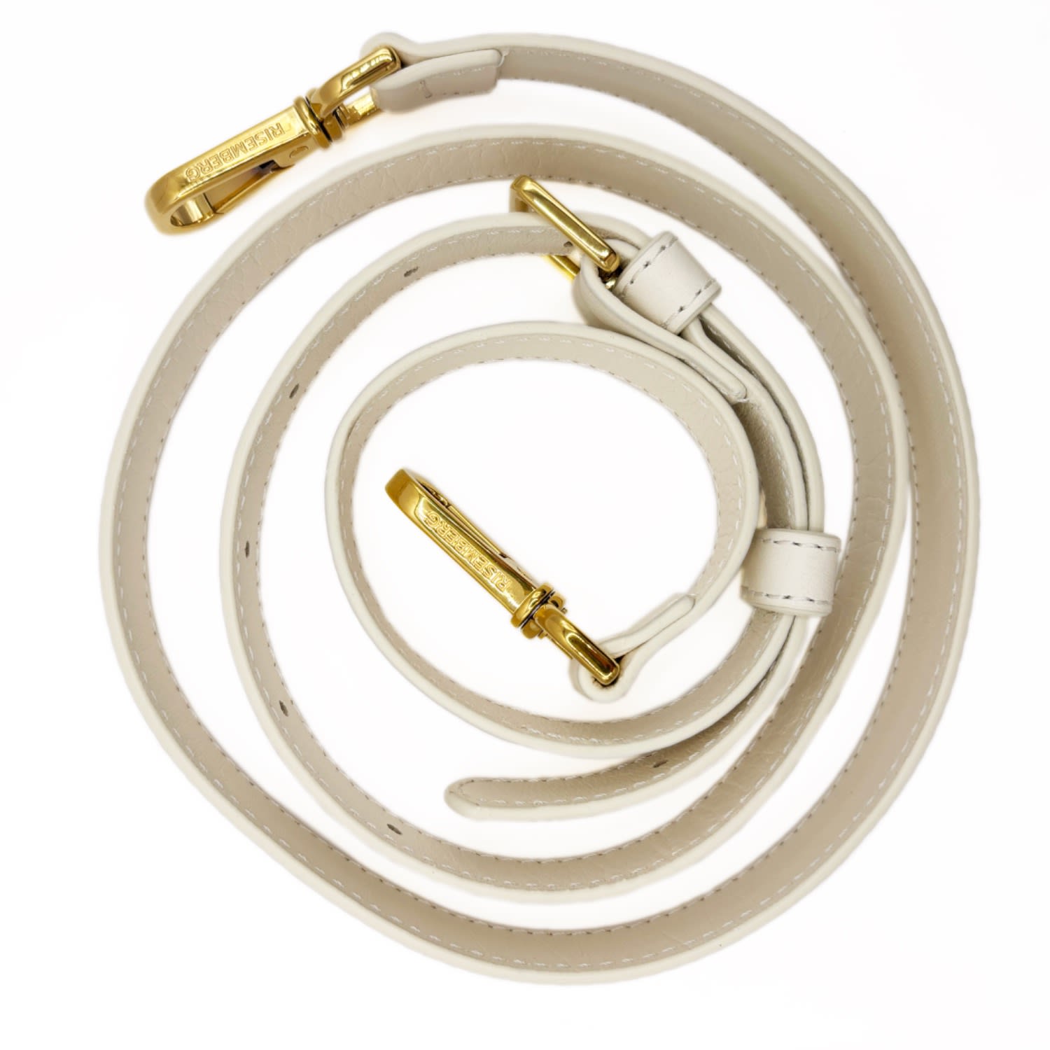 Risemberg Women's White Modular Leather Strap In Creme