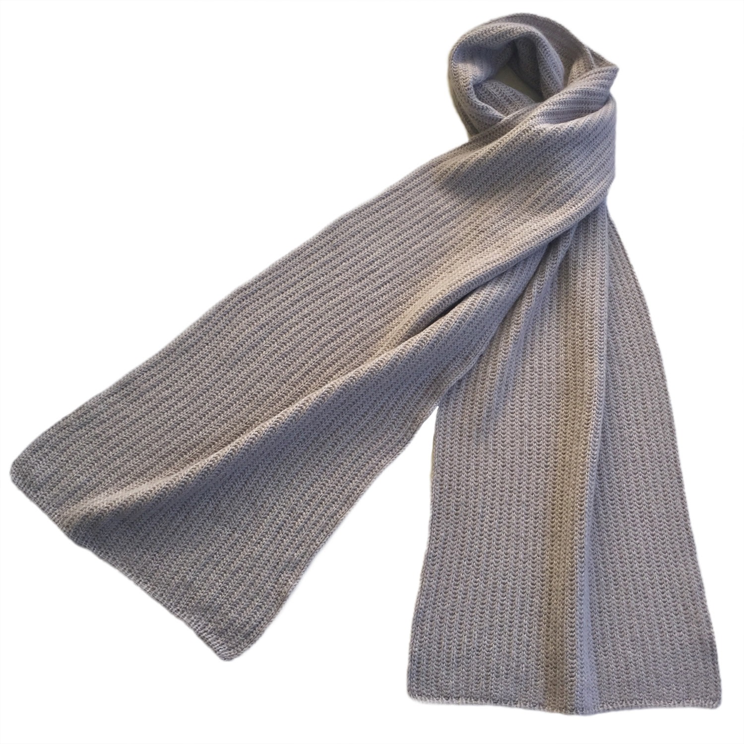 Men’s Brown Verbier Hand-Knitted Cashmere Scarf In Taupe Grace Cashmere Zurich