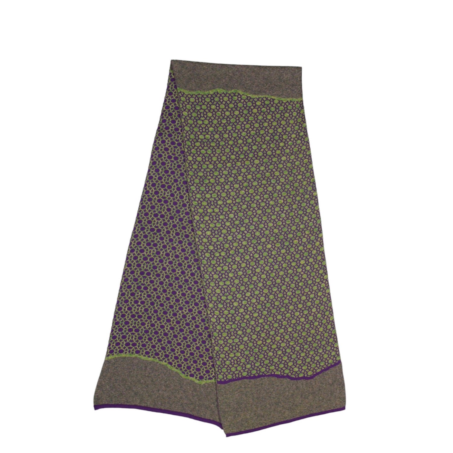 Maria Aristidou Women's Unisex Double Side River Scarf - Fuschia, Lime In Green