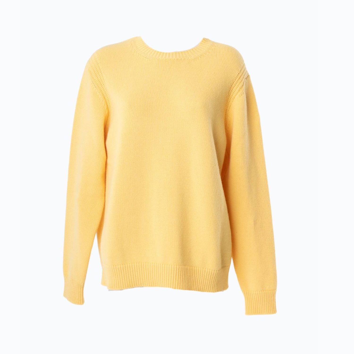 Altramoda Redressing The World Yellow / Orange Women's Crewneck Sweater In Responsible Wool And Cashmere In Yellow/orange