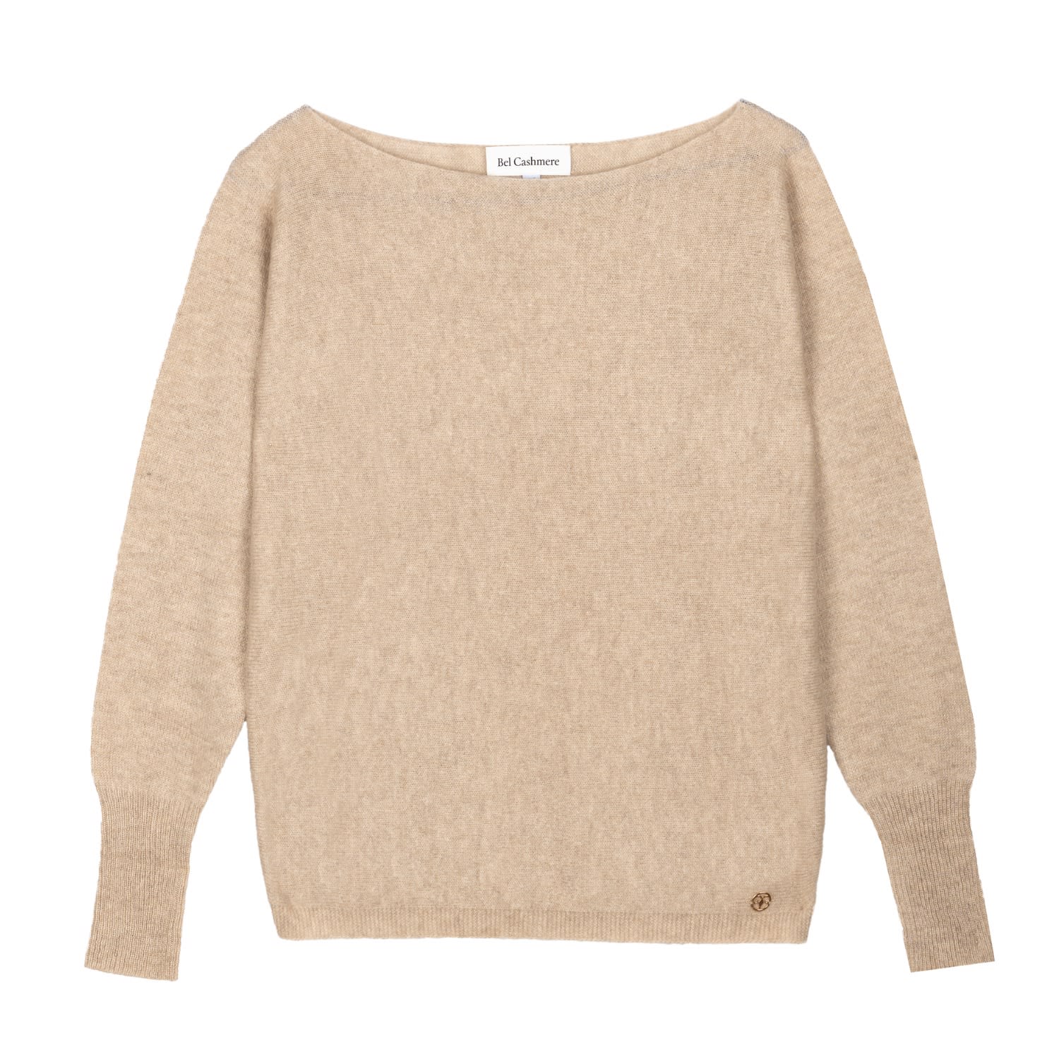Bel Cashmere Women's Brown Claudia Cashmere Sweater Sand In Brown