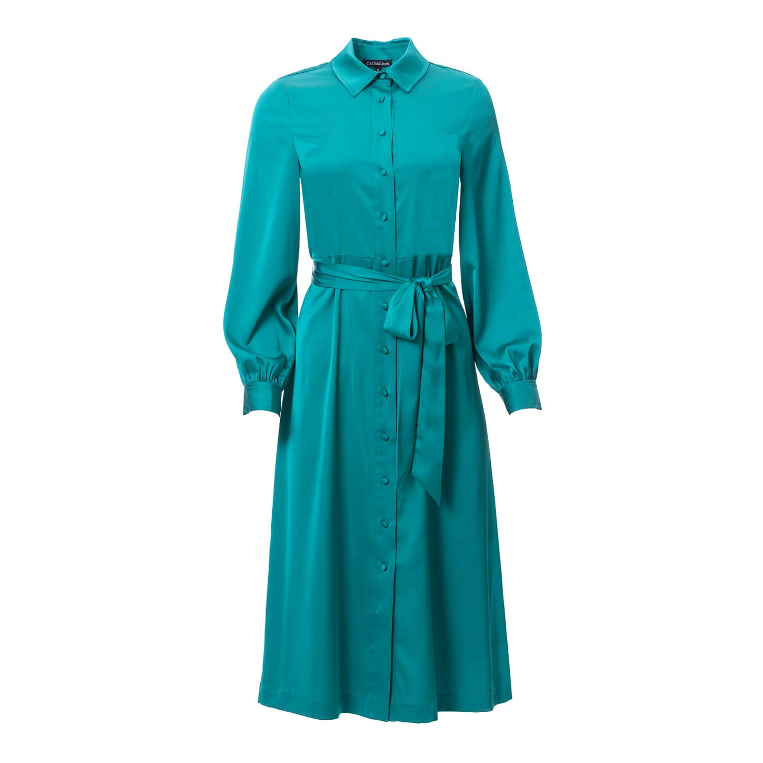 slim fit dress slacks Metallic Jacquard Floral Shirt Waist Gown – Elizabeth Anthony main image 0