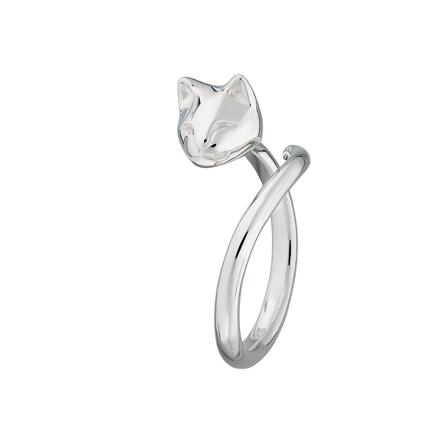 Women’s Sterling Silver Adjustable Cat Ring Lily Charmed